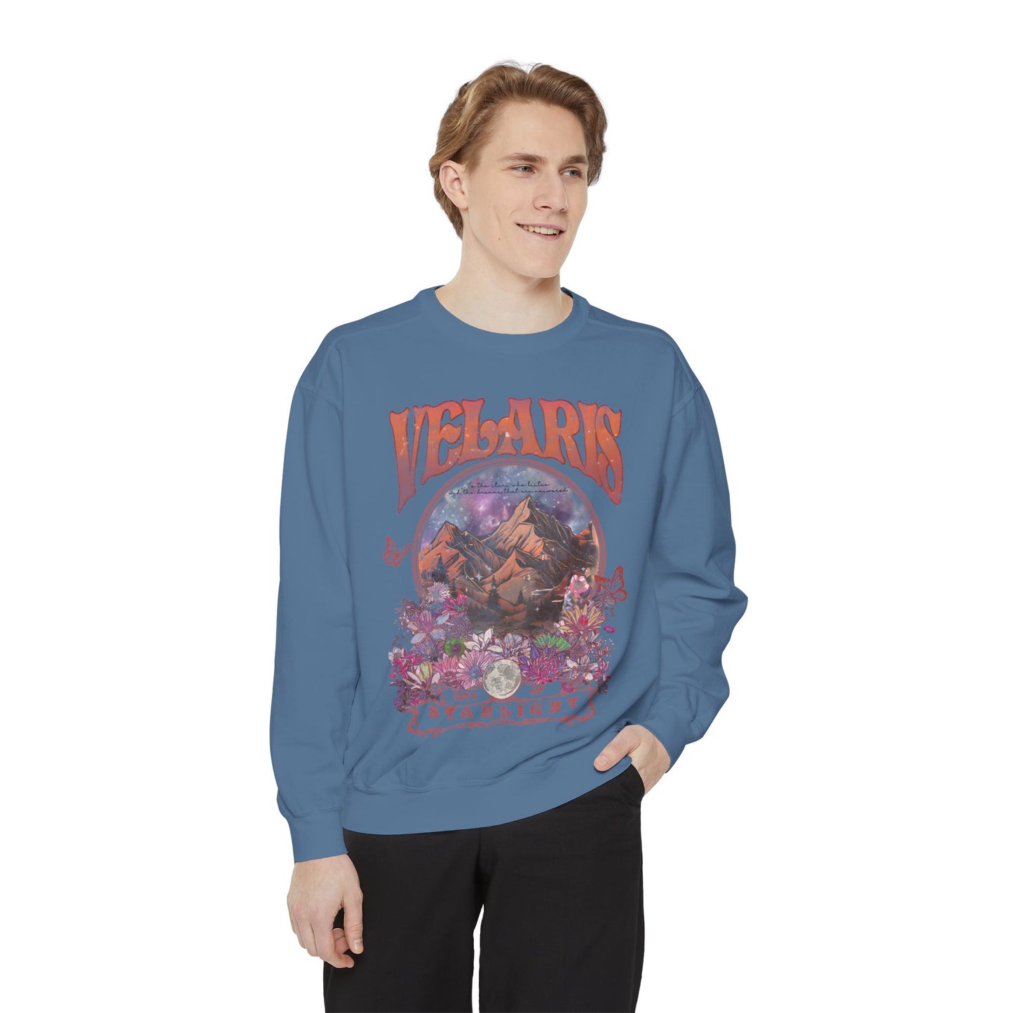 Velaris Starlight Sweatshirt, Cozy Graphic Sweatshirt, Gift for Readers & ACOTAR Lovers, Festival Sweatshirt, Velaris City Of Starlight
