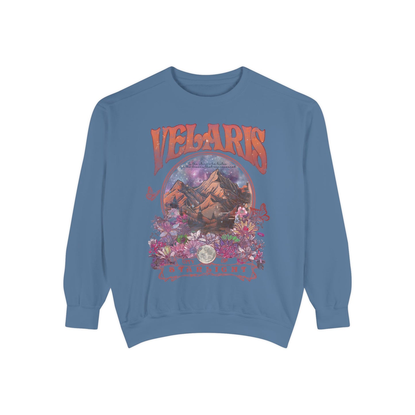 Velaris Starlight Sweatshirt, Cozy Graphic Sweatshirt, Gift for Readers & ACOTAR Lovers, Festival Sweatshirt, Velaris City Of Starlight