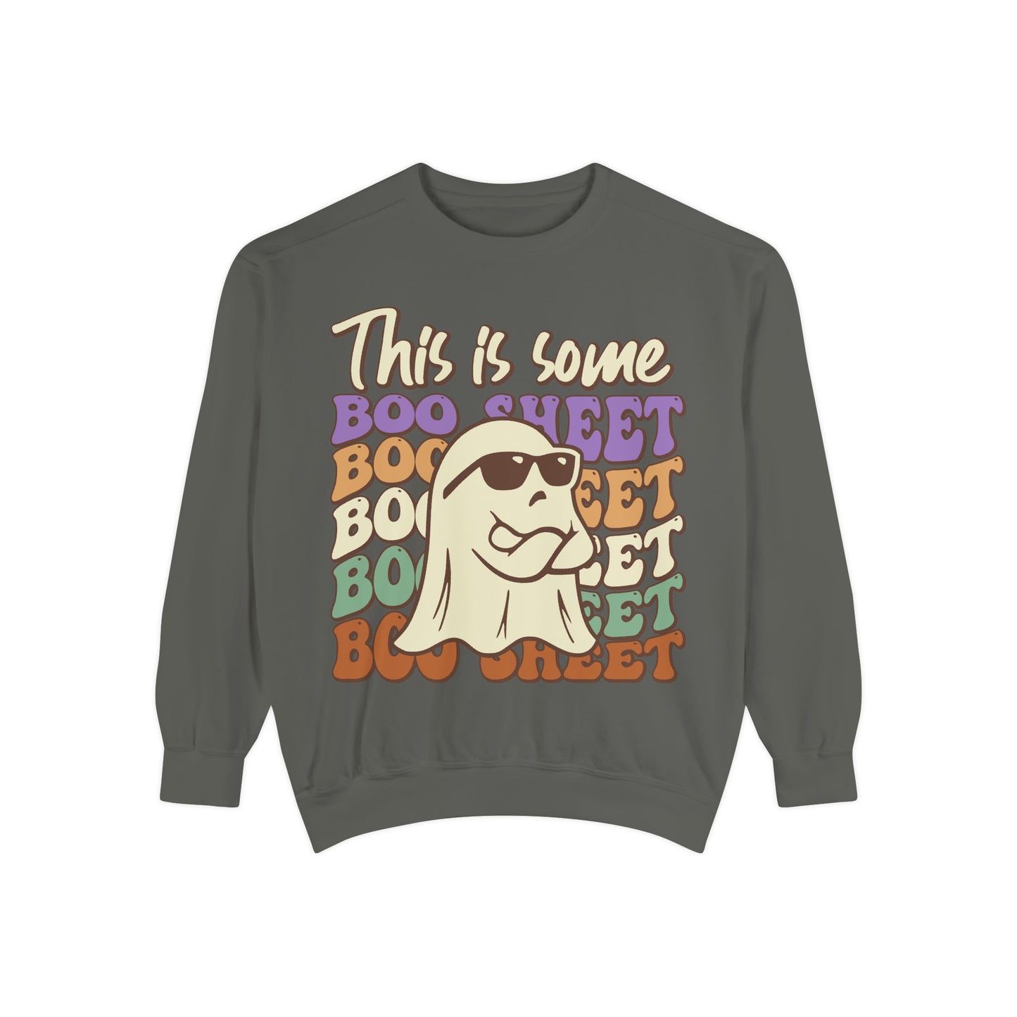 This Is Some Boo Shit Unisex Sweatshirt - Cozy Halloween Apparel, Casual Streetwear, Ghost Lover Gift, Comfy Fall Outfit, Holiday Sweatshirt