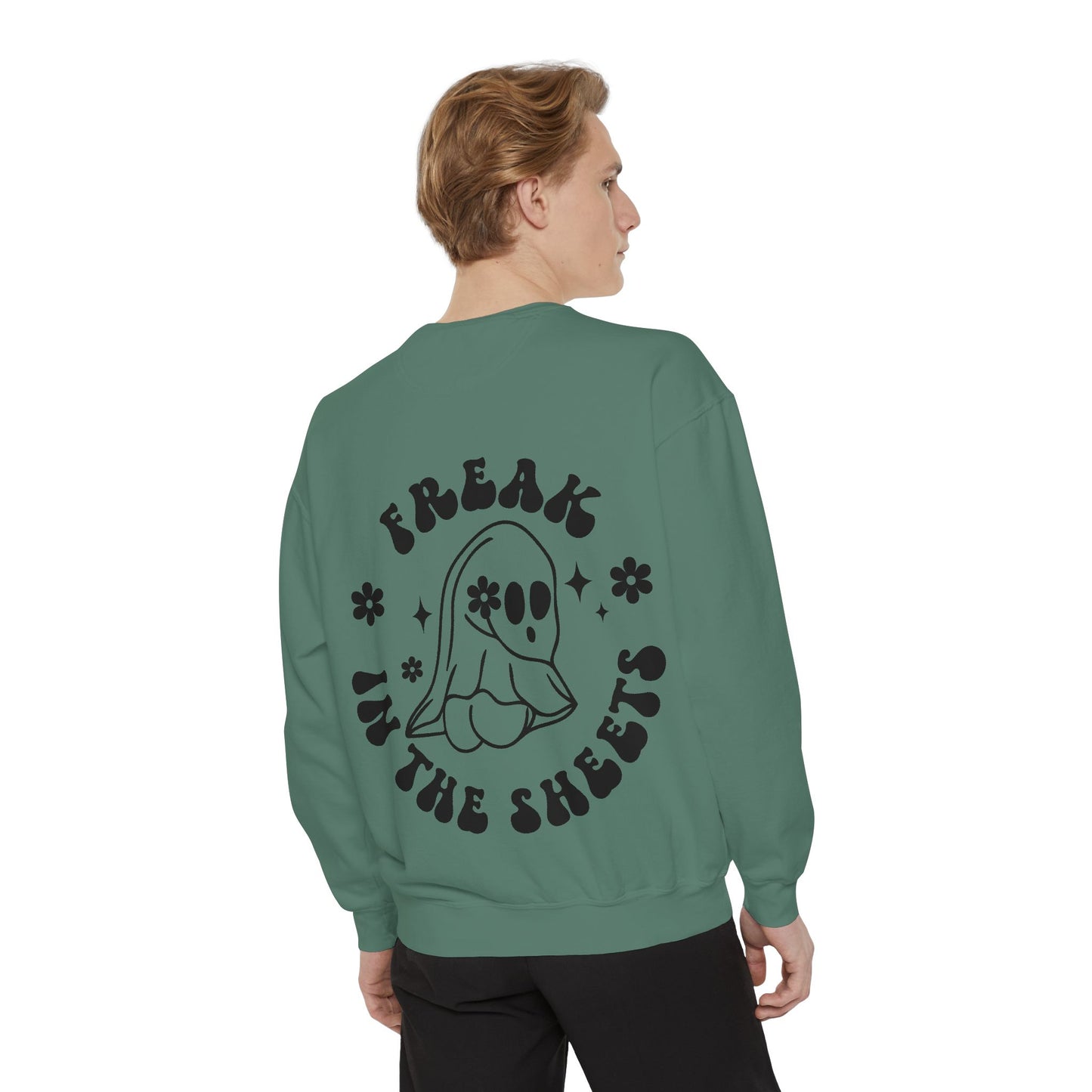 Freak in the Sheets Sweatshirt, Cozy Ghost-Themed Pullover, Cute Sweatshirt, Halloween Gift, Casual Style | Cute Ghost Crewneck | Halloween