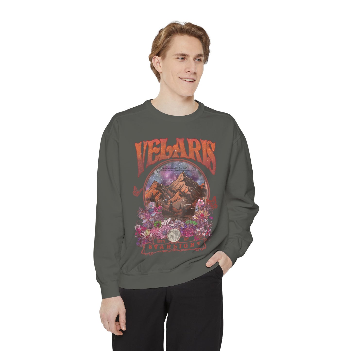 Velaris Starlight Sweatshirt, Cozy Graphic Sweatshirt, Gift for Readers & ACOTAR Lovers, Festival Sweatshirt, Velaris City Of Starlight