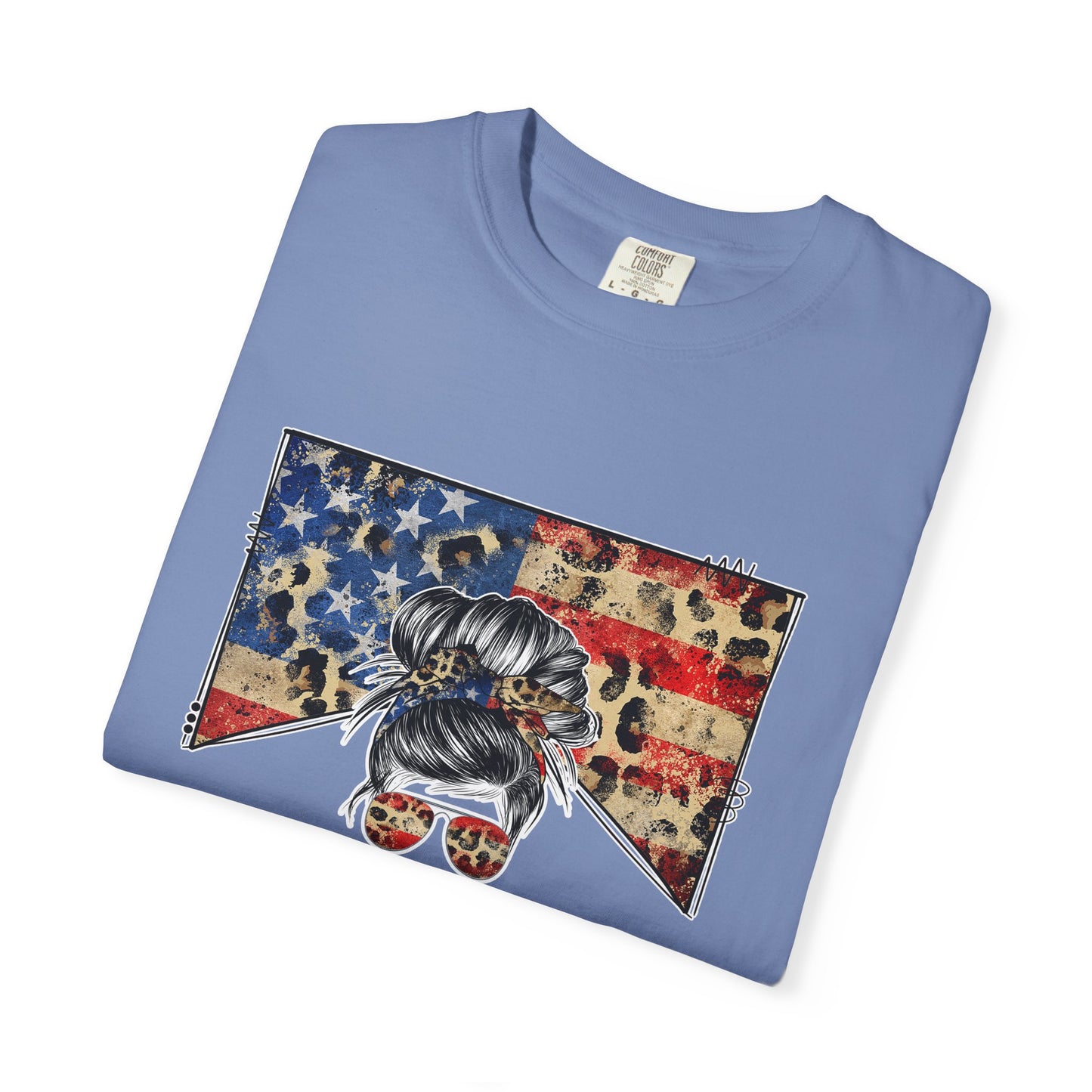 American Woman T-Shirt - Garment-Dyed, Patriotic Tee, Perfect for Independence Day, Gifts for Her, Casual Style