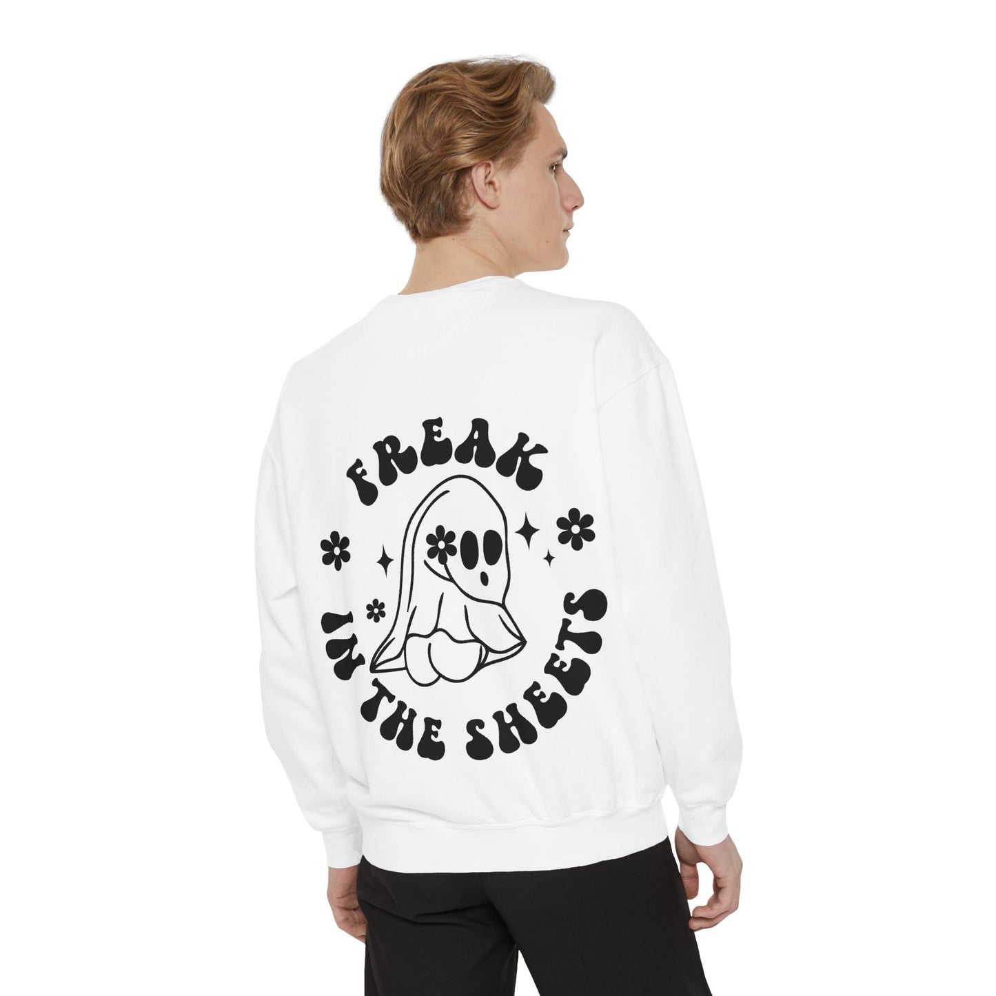 Freak in the Sheets Sweatshirt, Cozy Ghost-Themed Pullover, Cute Sweatshirt, Halloween Gift, Casual Style | Cute Ghost Crewneck | Halloween