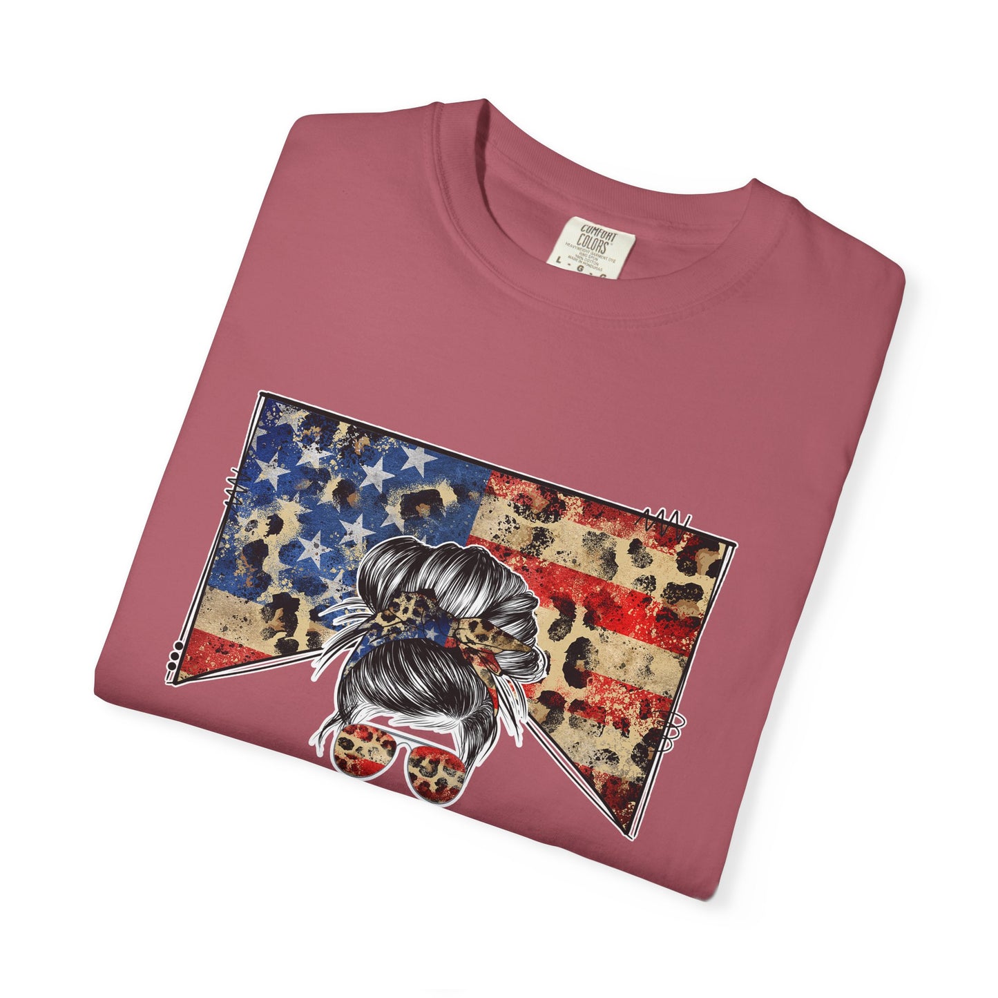 American Woman T-Shirt - Garment-Dyed, Patriotic Tee, Perfect for Independence Day, Gifts for Her, Casual Style