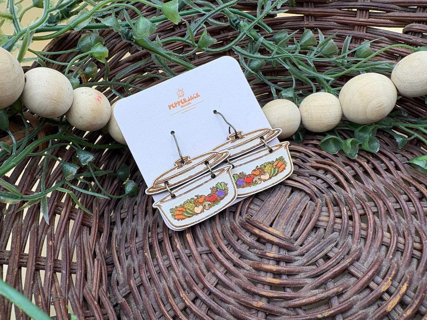 Vintage Pyrex Inspired Spice of Life Earrings