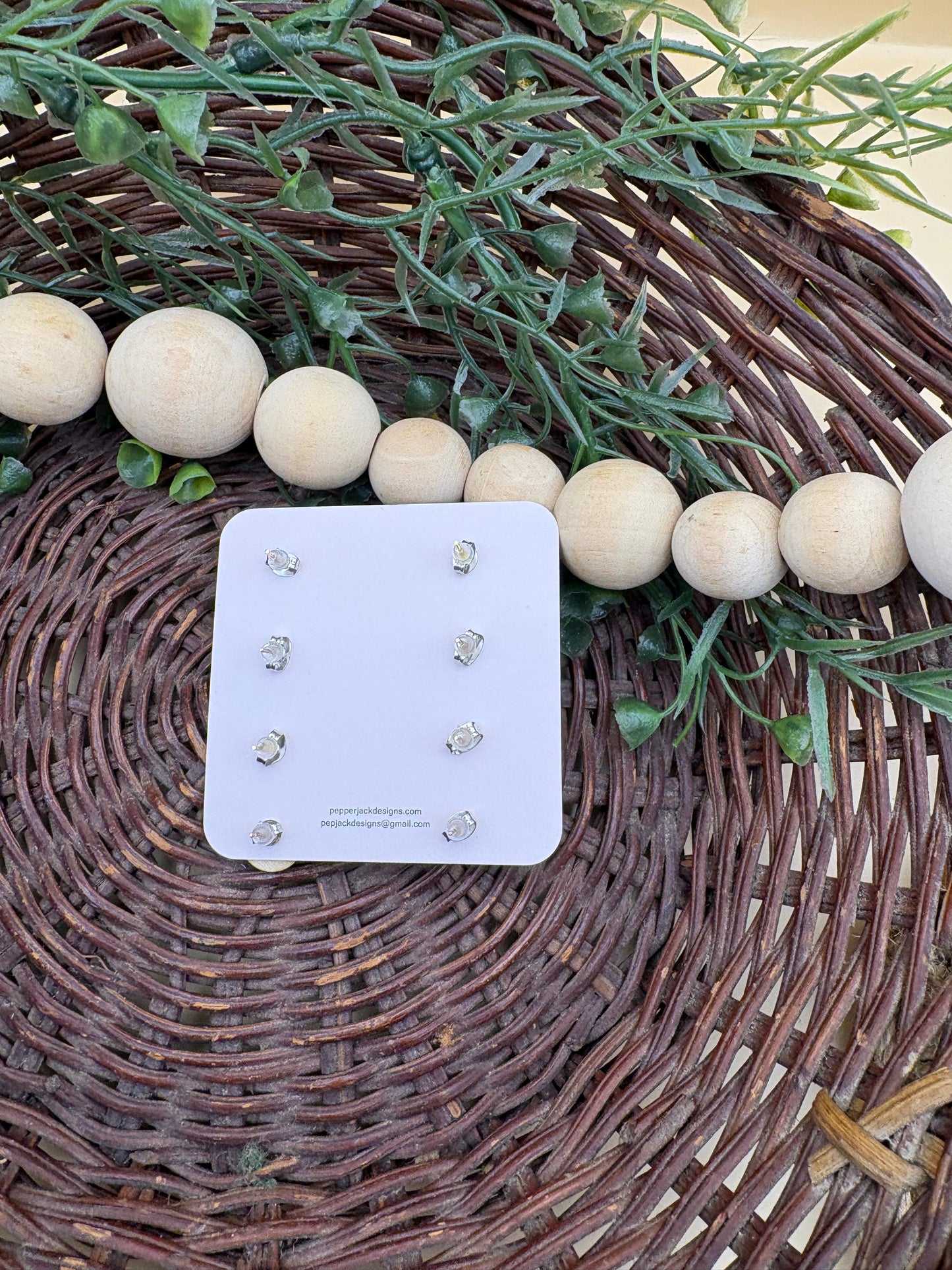 Geometric Bookshelf Stud Earrings - Set of 4