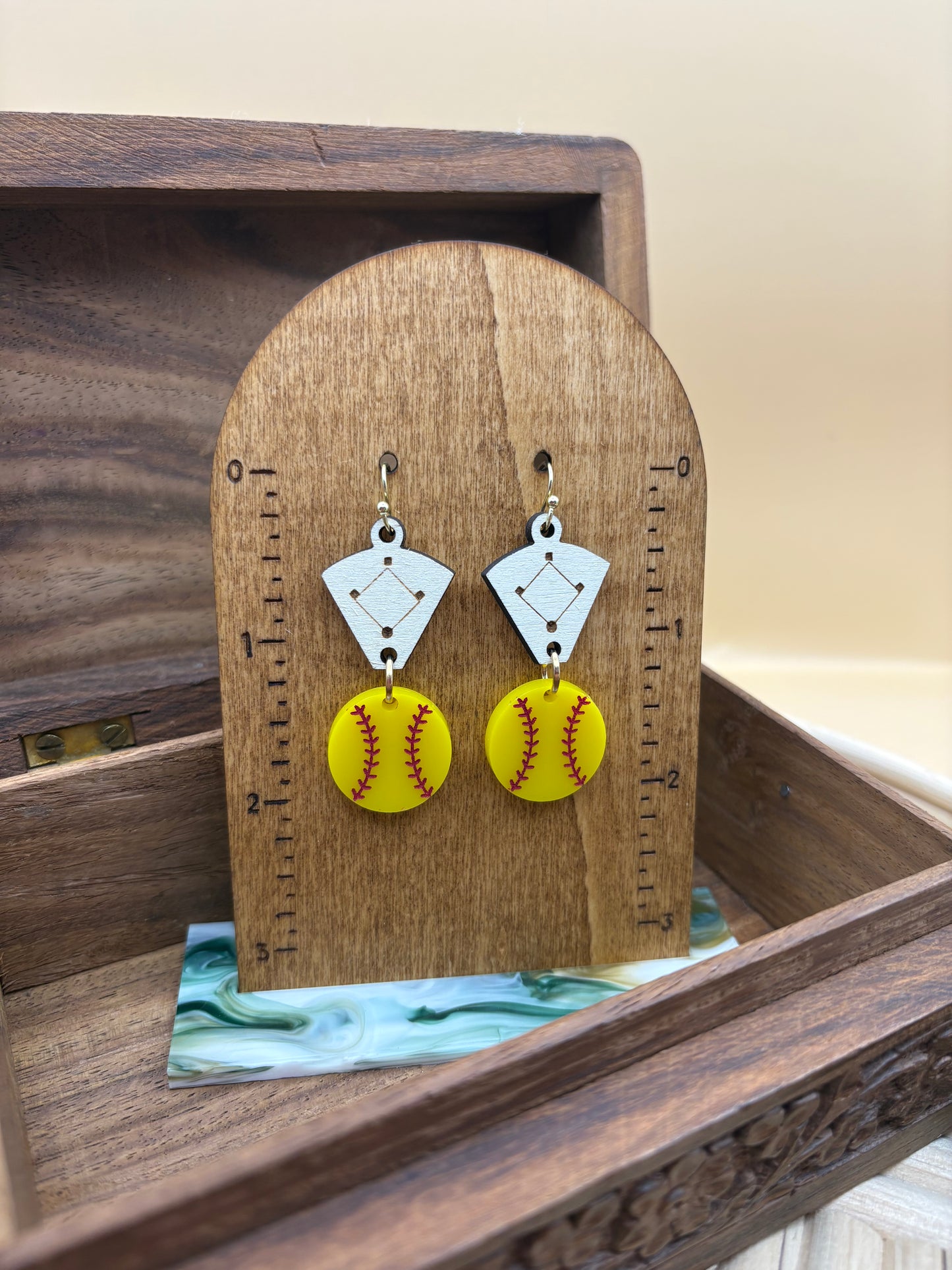 Softball Dangle Earrings