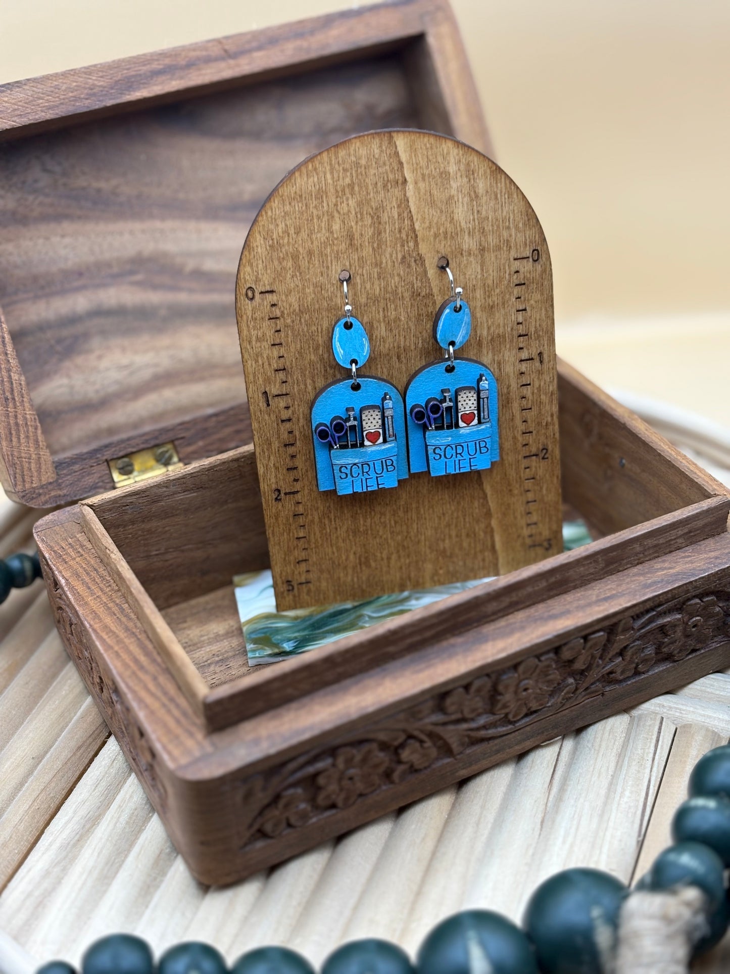 Scrub Life Drop Dangle Earrings