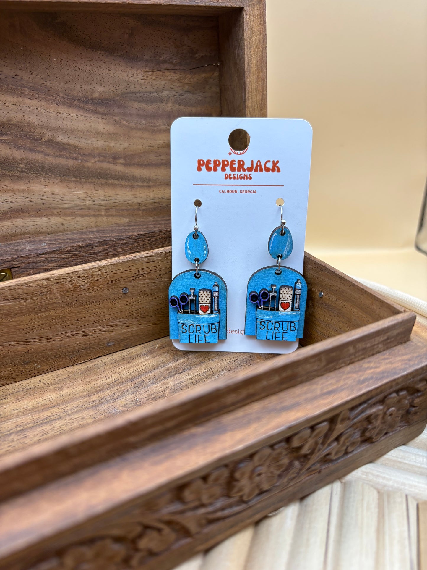 Scrub Life Drop Dangle Earrings