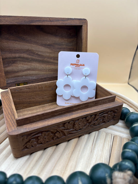 Acrylic Daisy Earrings