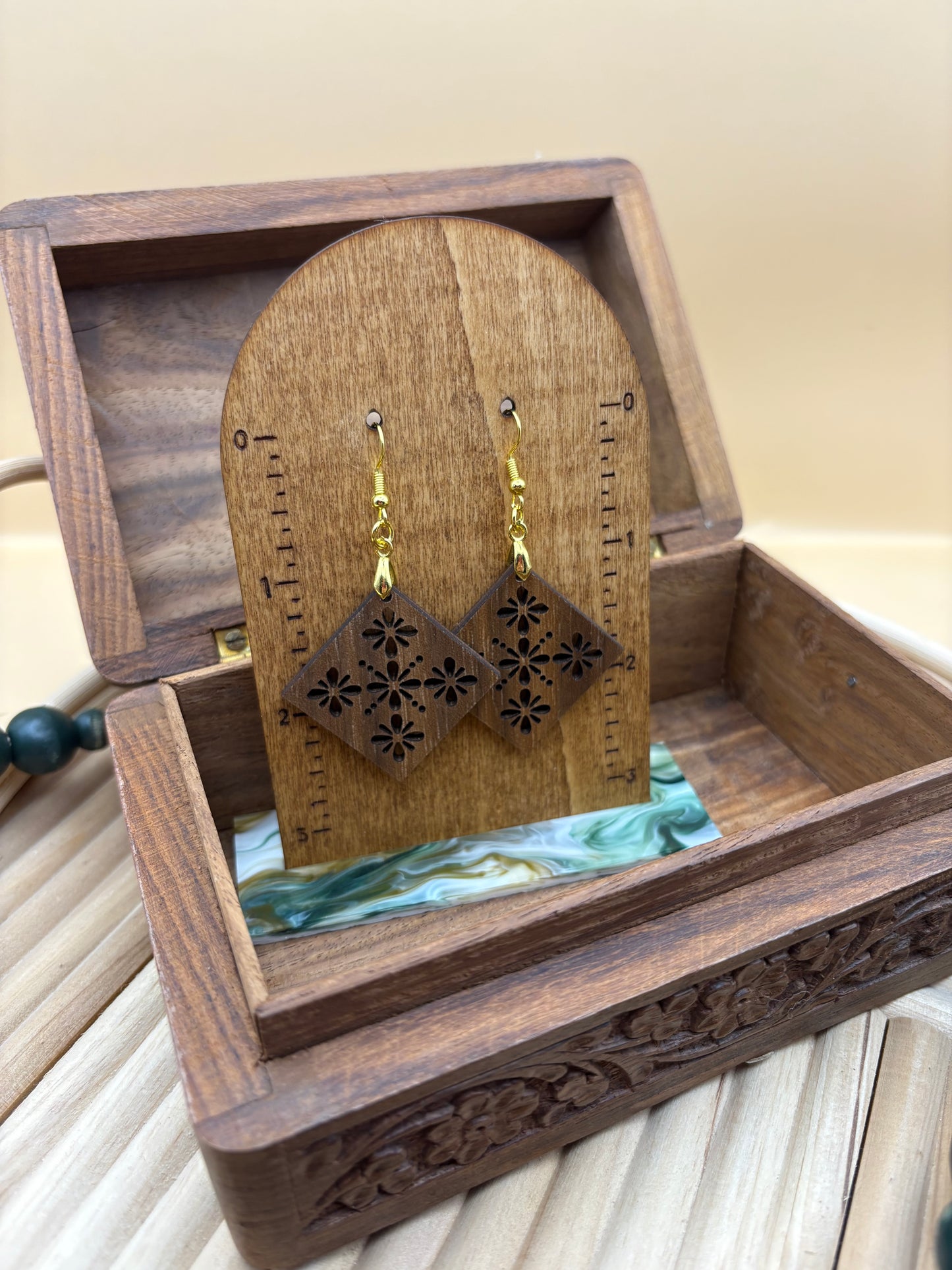Geometric Square Earrings