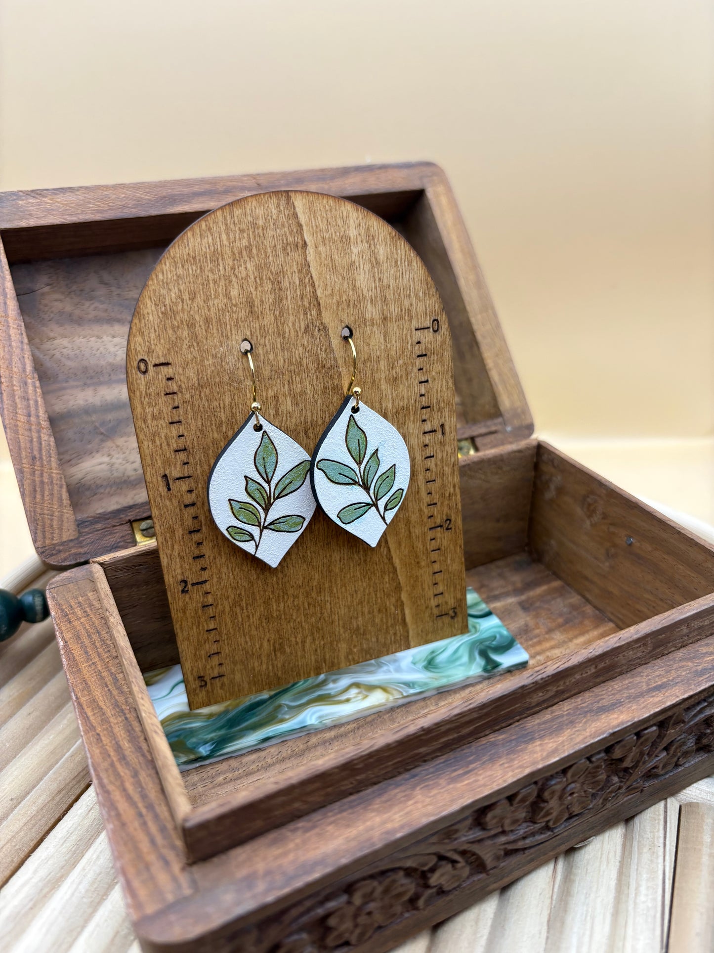 Leaf Stem Earrings