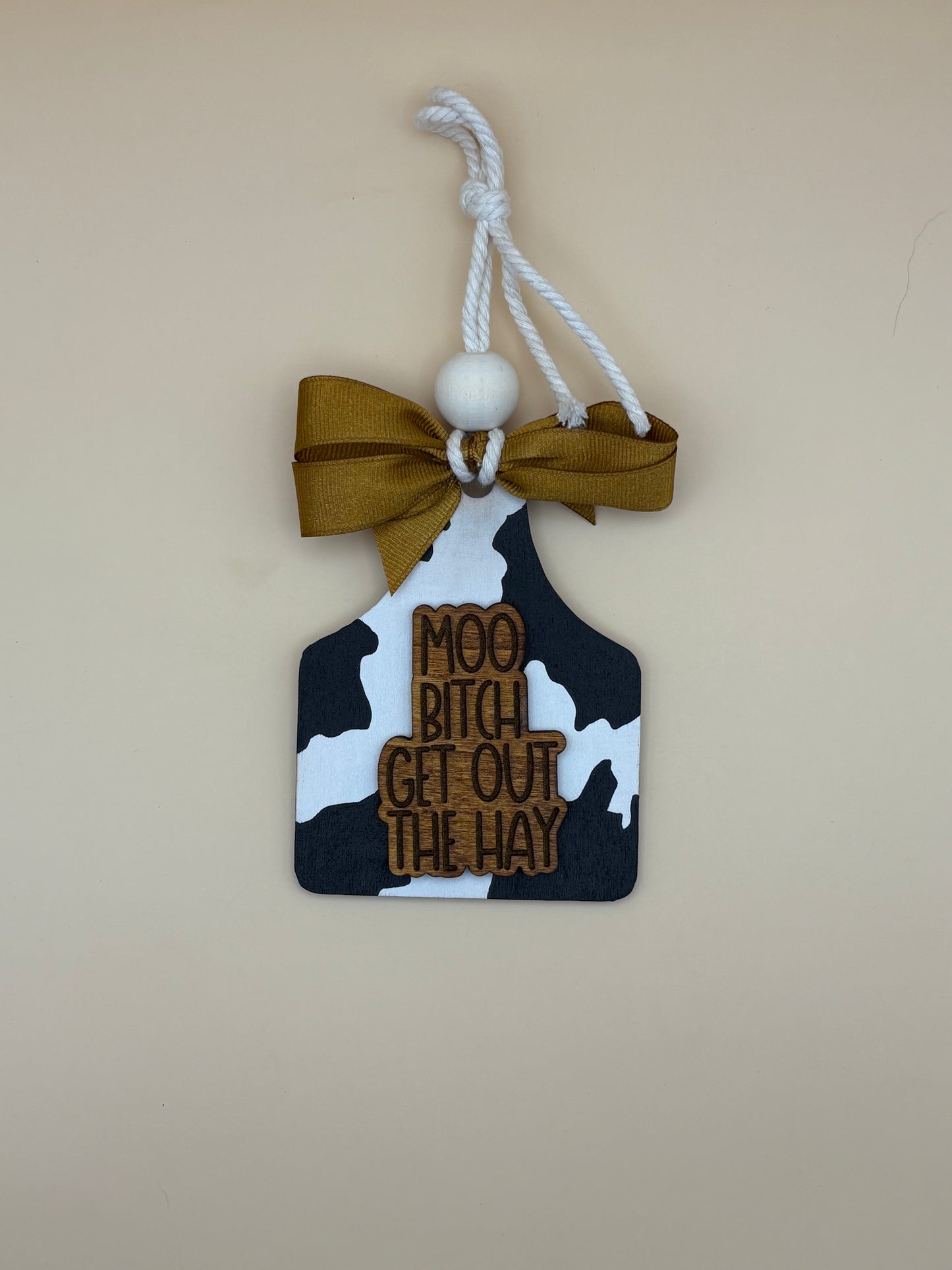 Moo Bitch Get Out The Hay Car Charm