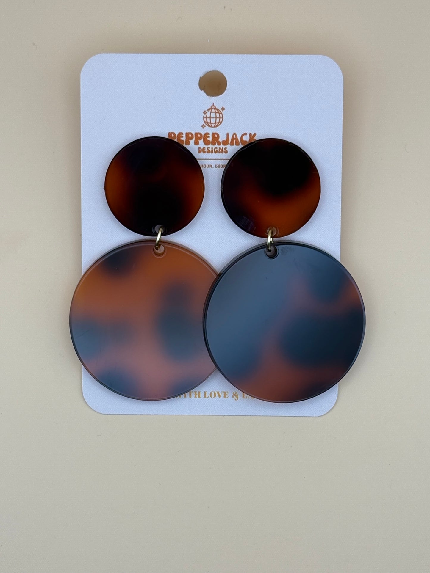 Tortoise Shell Acrylic Earrings