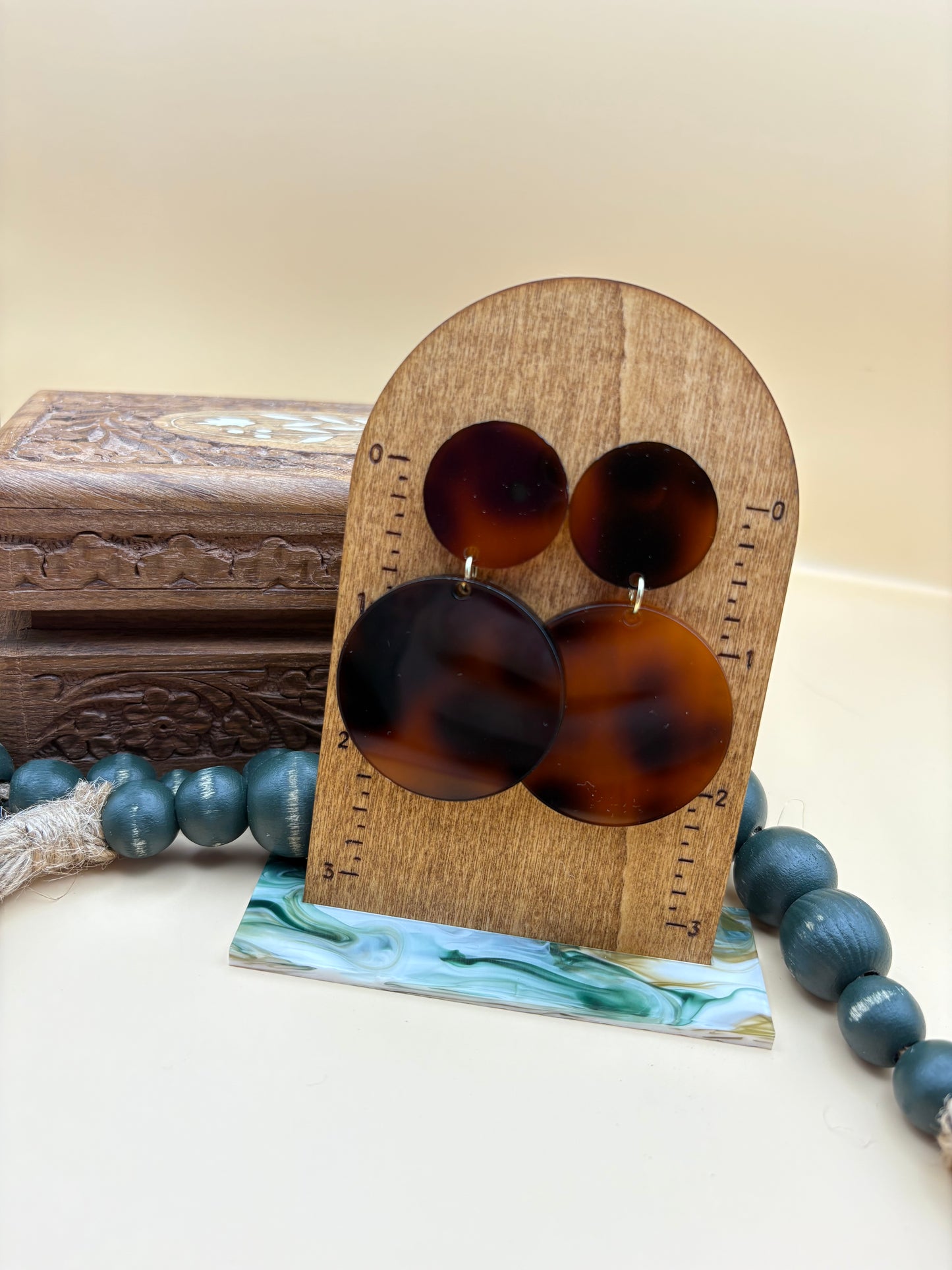 Tortoise Shell Acrylic Earrings