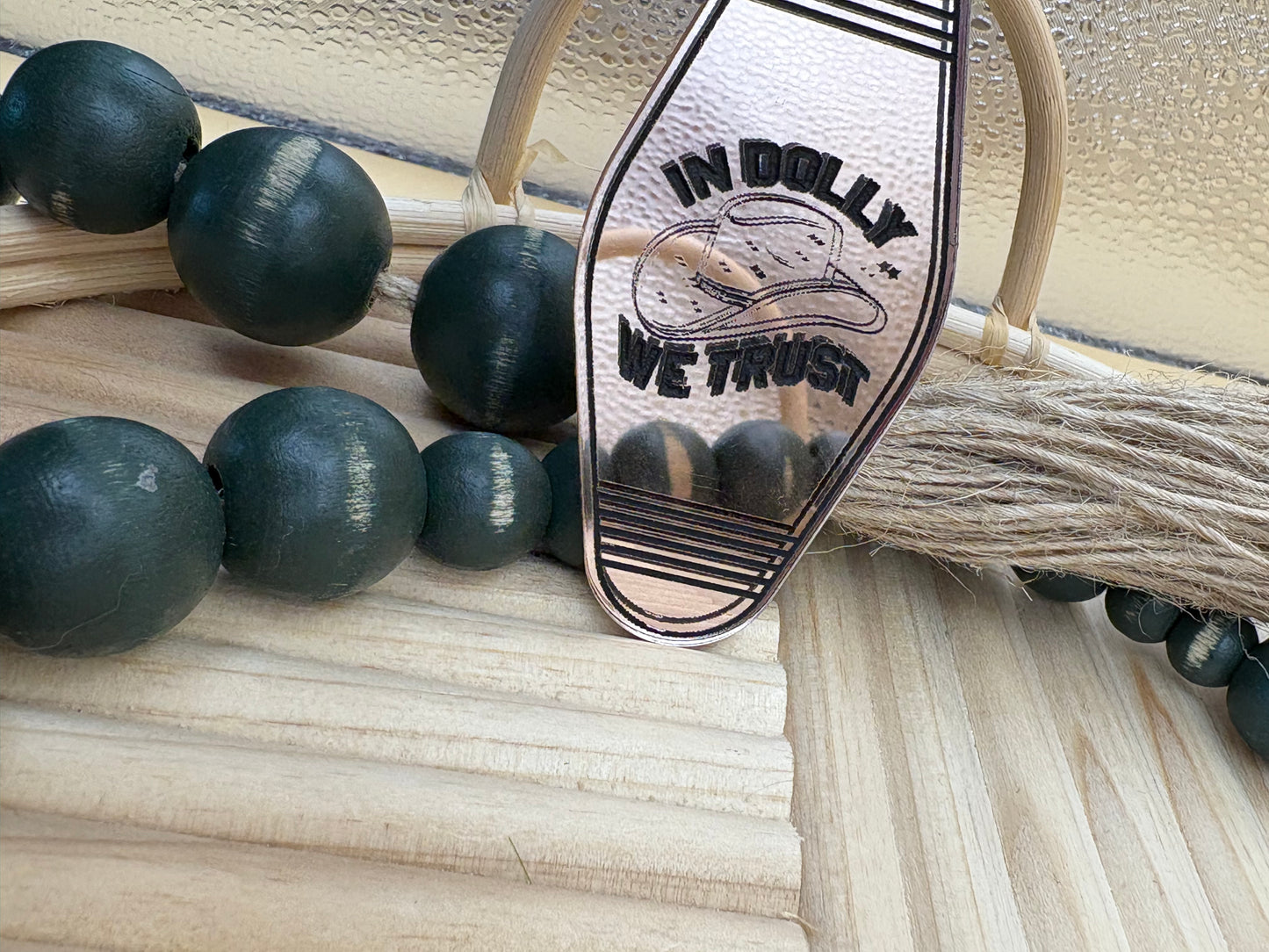 In Dolly We Trust Motel Style Keychain