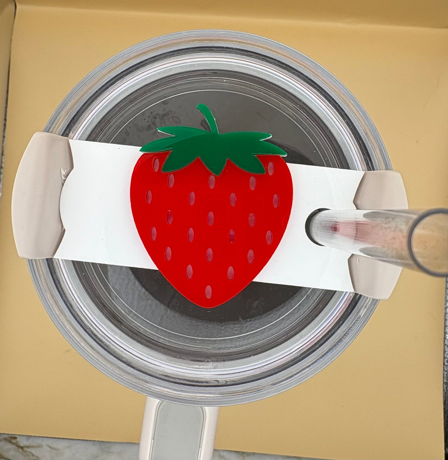 Strawberry 40 ounce Tumbler Topper