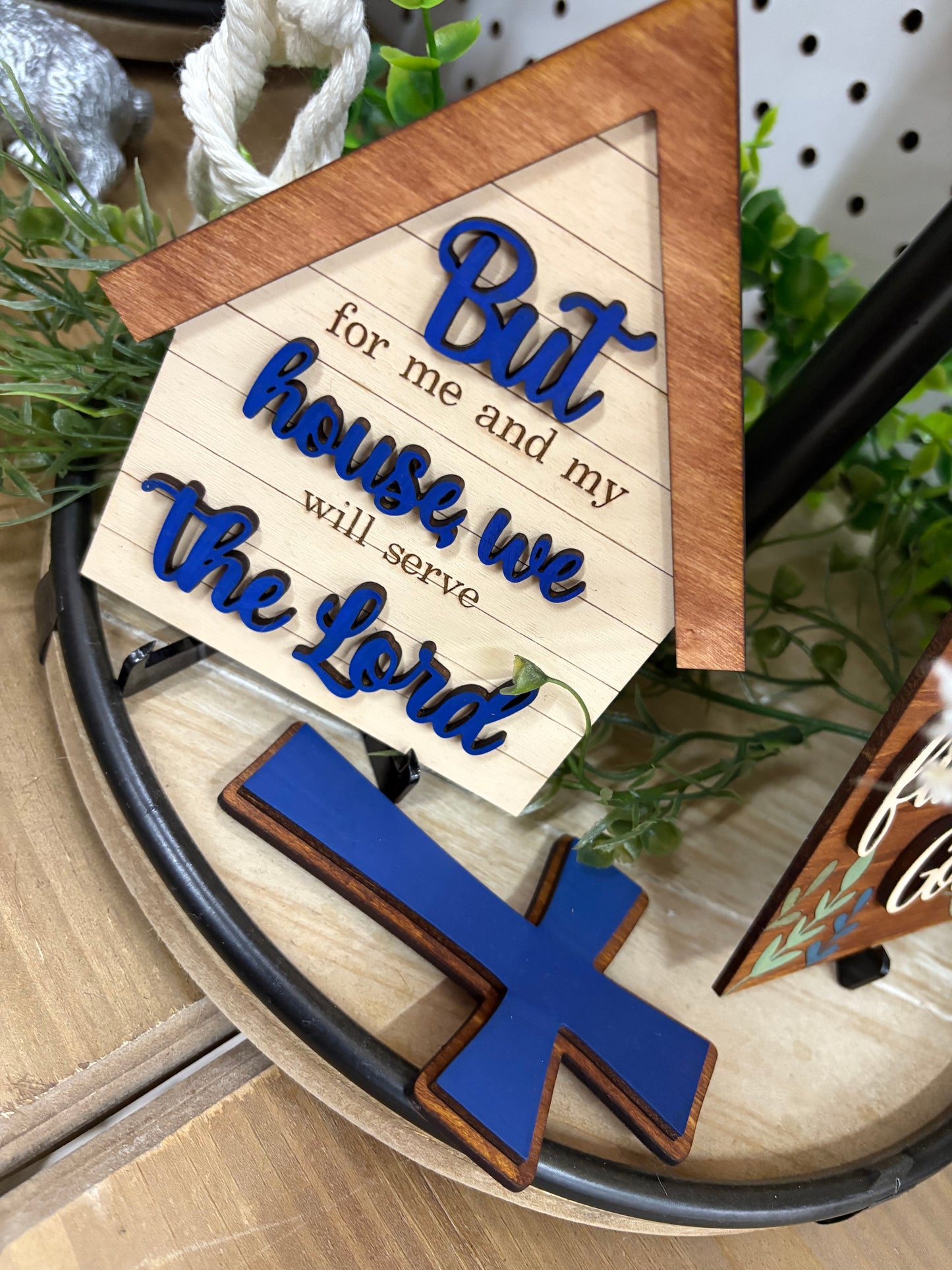 Walk By Faith Tiered Tray Sign Set