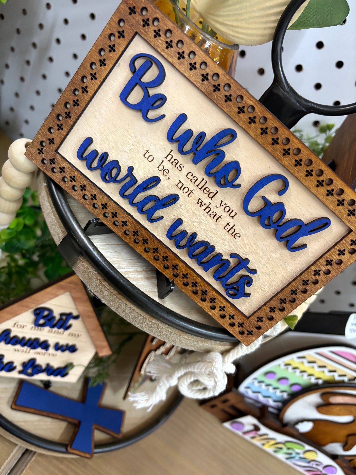 Walk By Faith Tiered Tray Sign Set