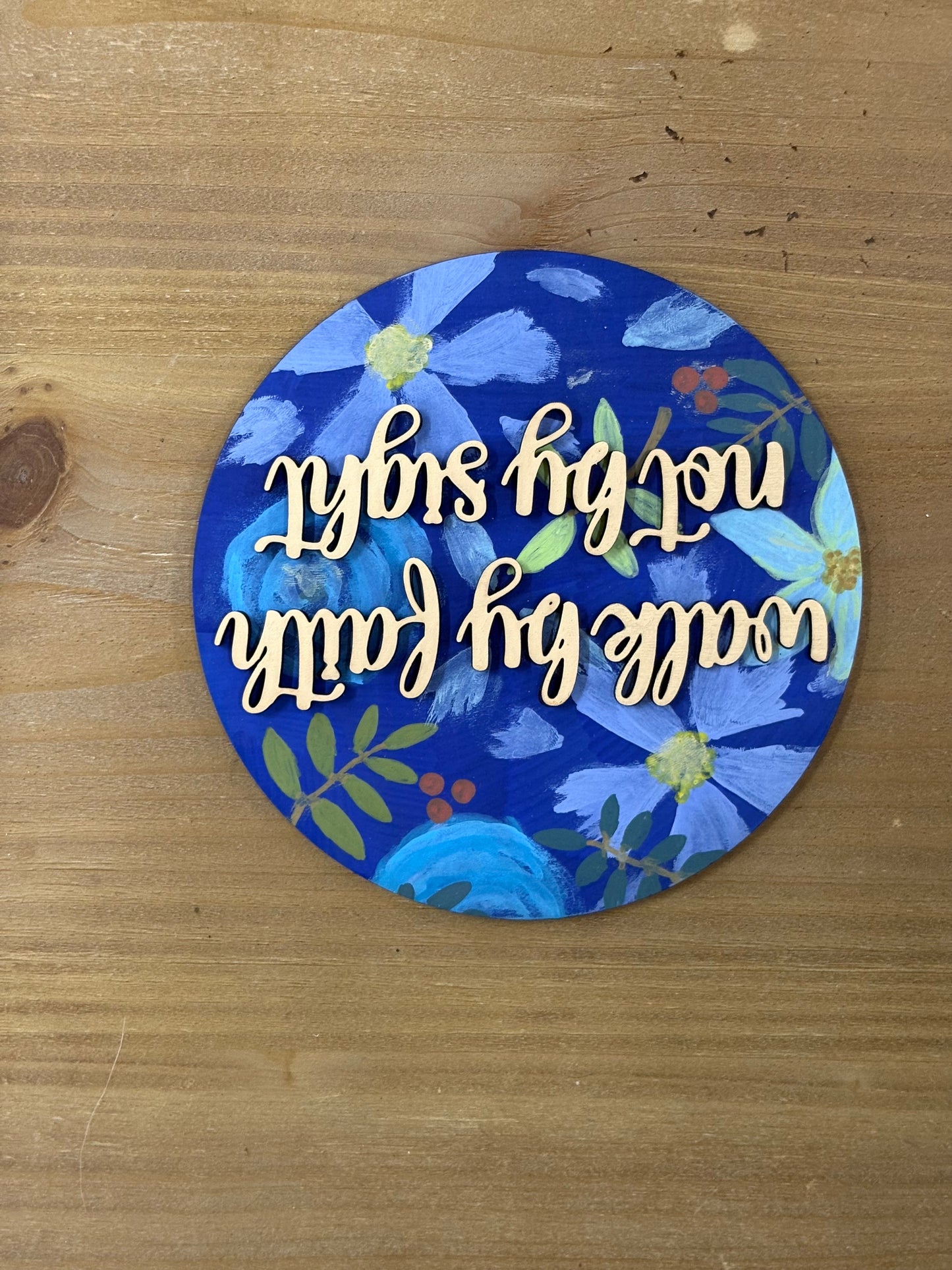 Walk By Faith Tiered Tray Sign Set