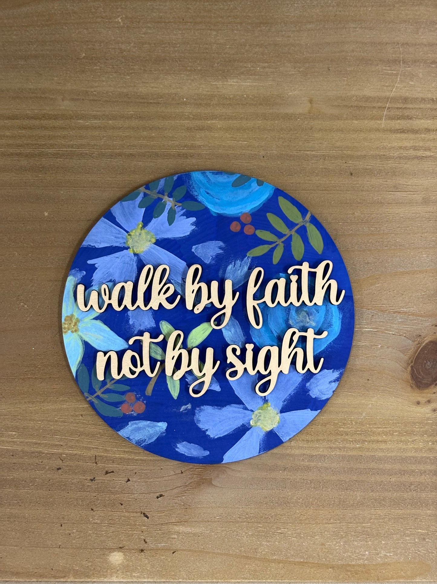 Walk By Faith Tiered Tray Sign Set