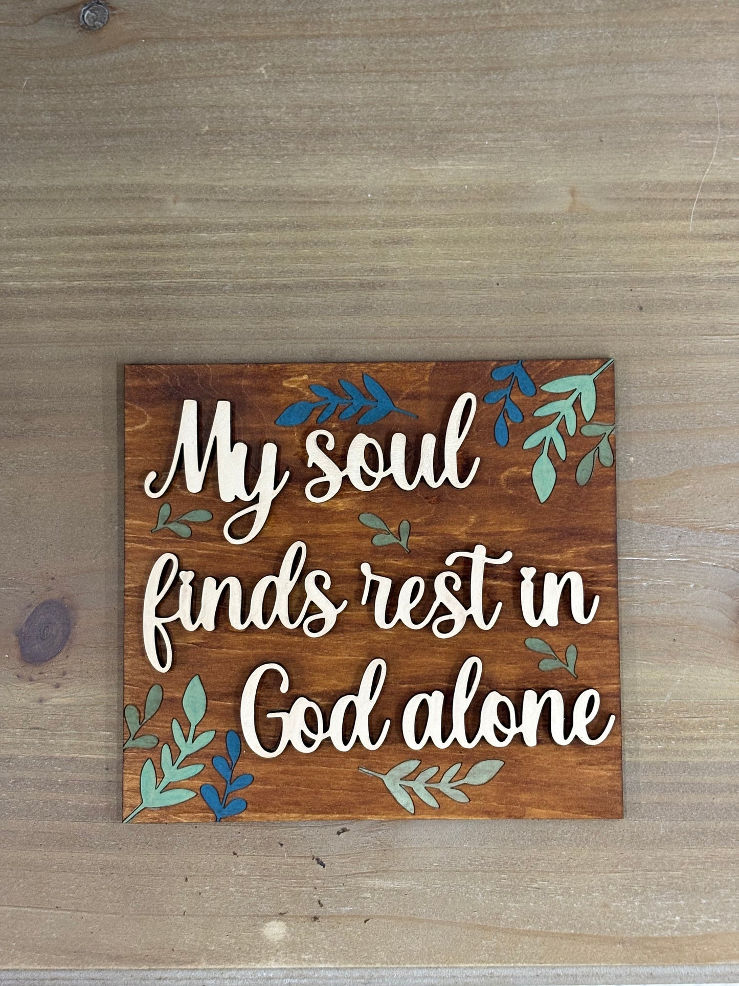 Walk By Faith Tiered Tray Sign Set