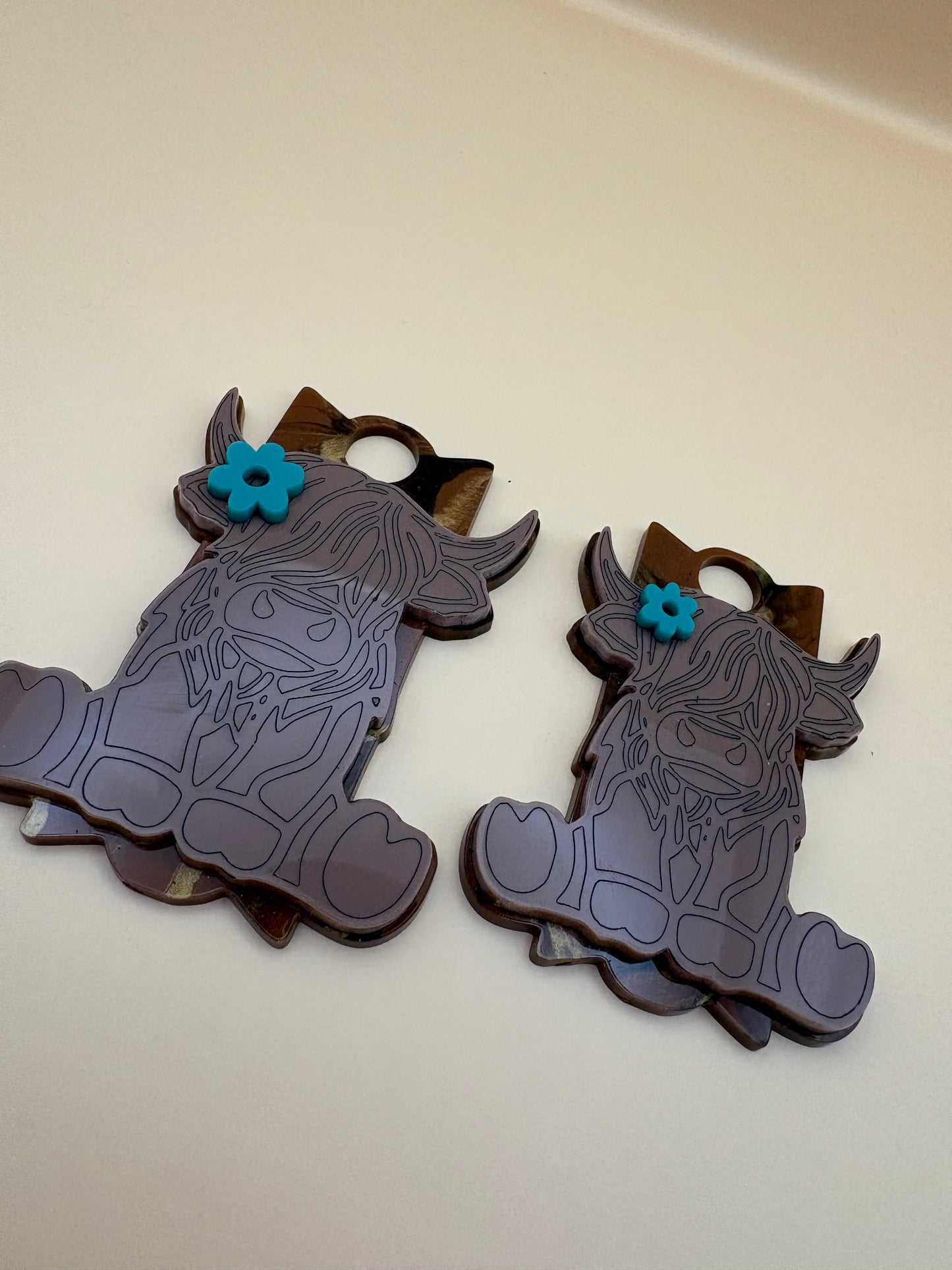 Highland Cow Tumbler Topper