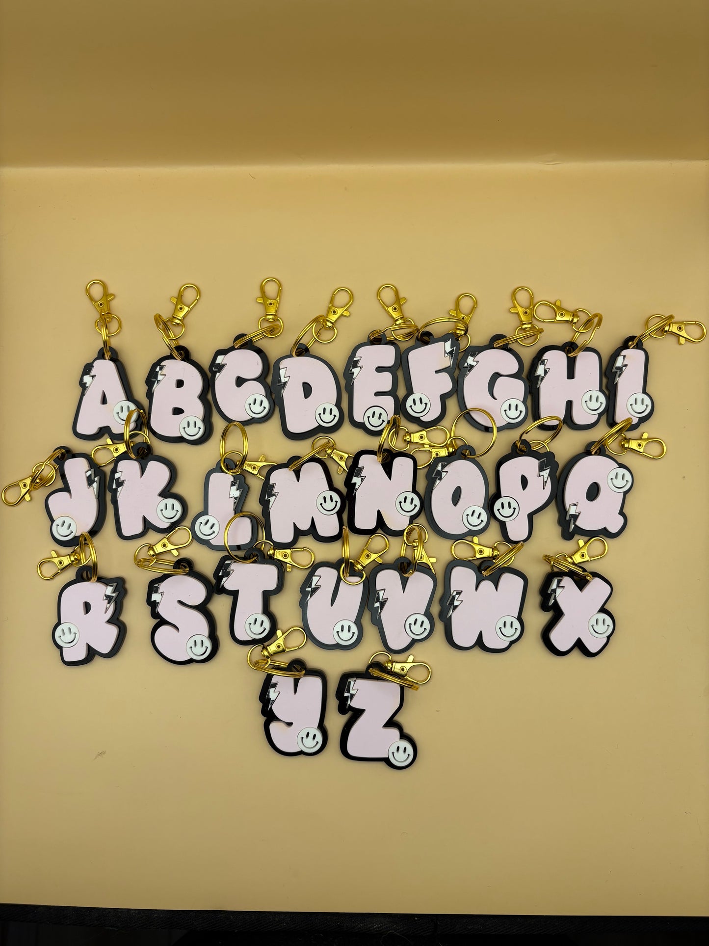 Initial Keychains - Backpack Keychains