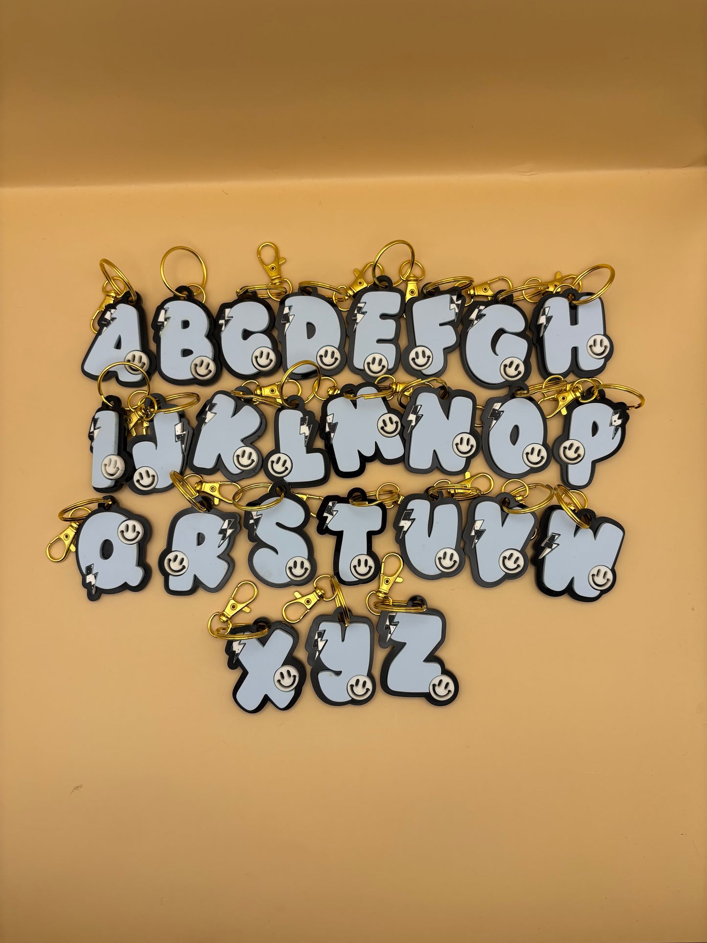 Initial Keychains - Backpack Keychains