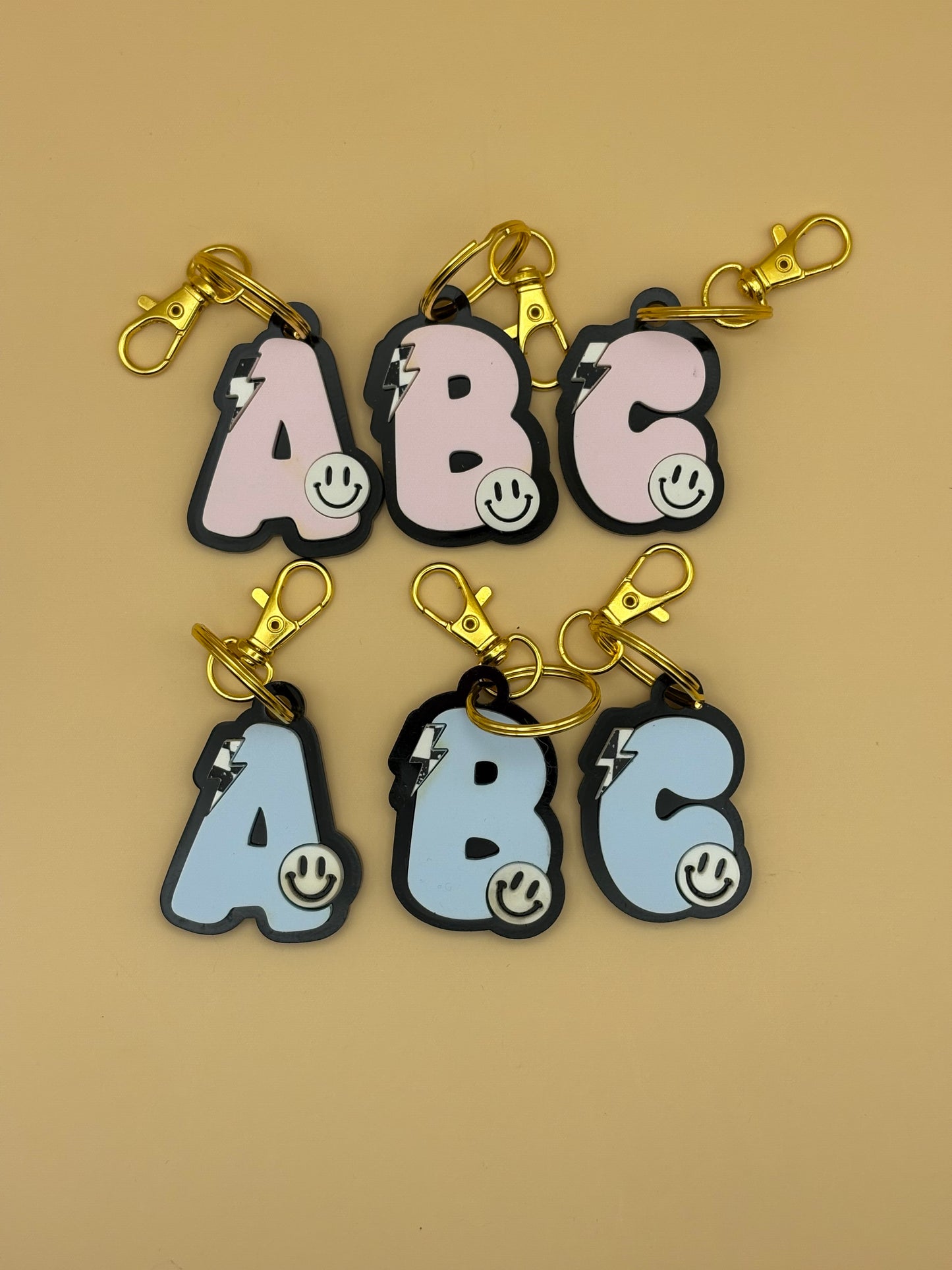 Initial Keychains - Backpack Keychains