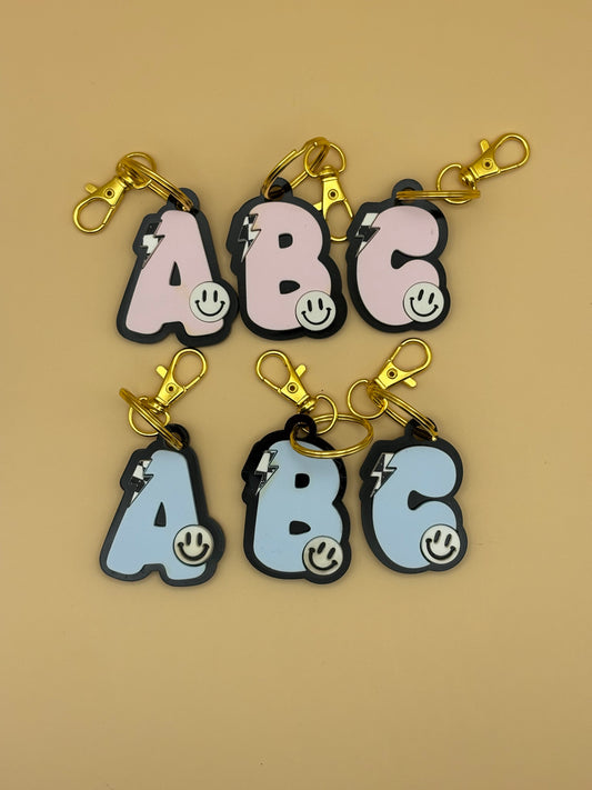 Initial Keychains - Backpack Keychains