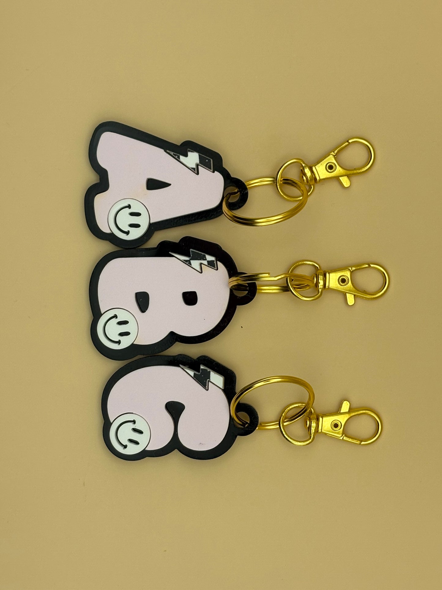 Initial Keychains - Backpack Keychains