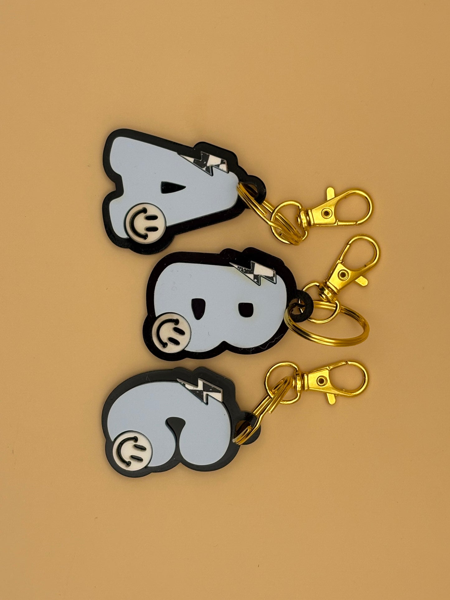 Initial Keychains - Backpack Keychains