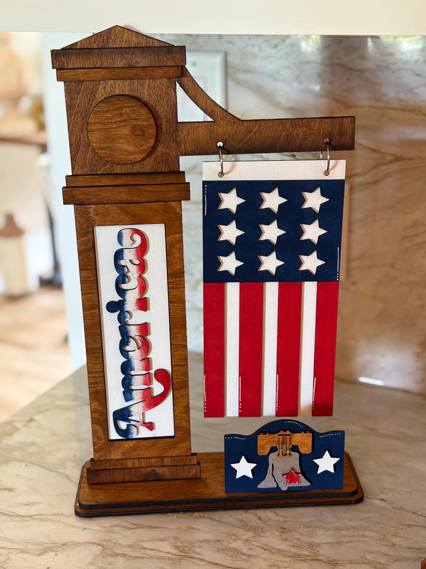 4th Of July America Post Sign