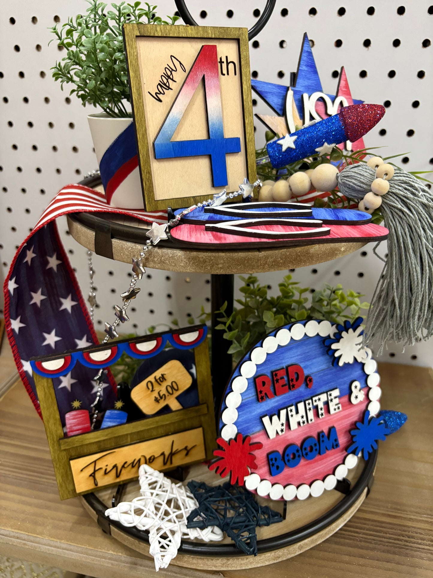 4th of July Tiered Tray Sign Set