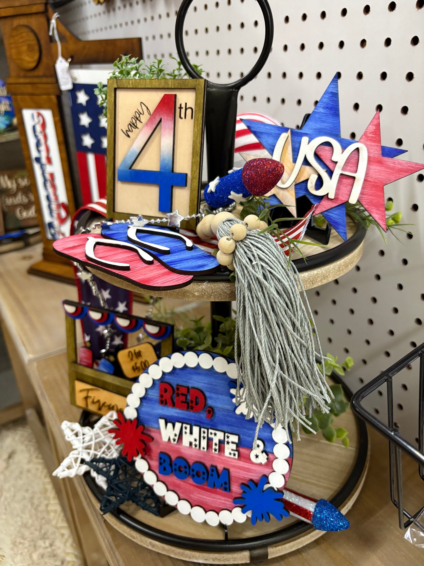 4th of July Tiered Tray Sign Set