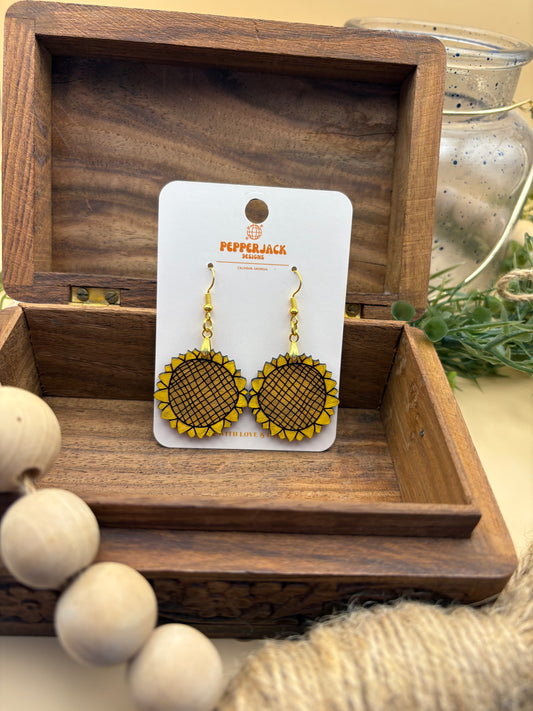 Boho Sunflower Earrings