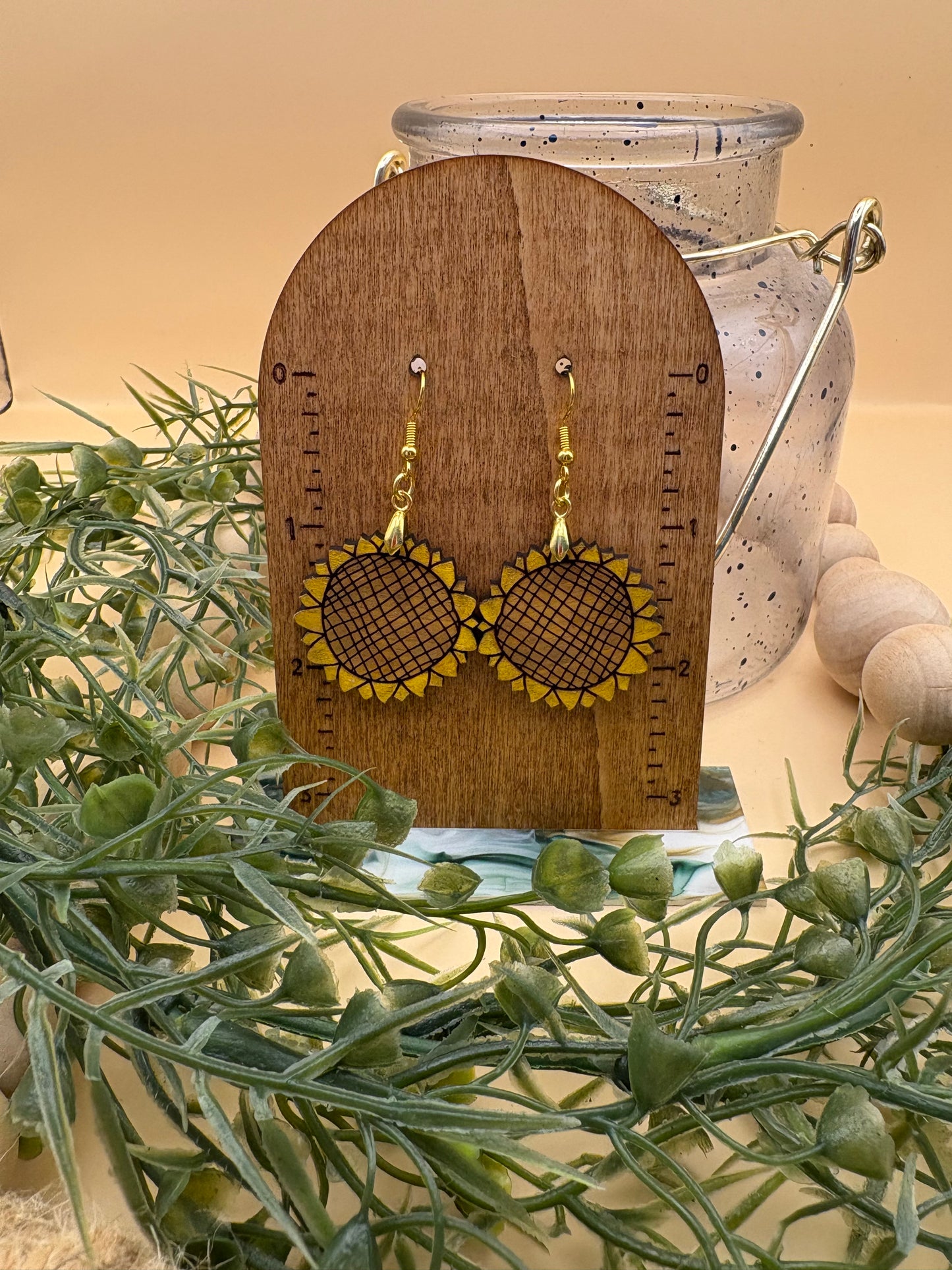 Boho Sunflower Earrings