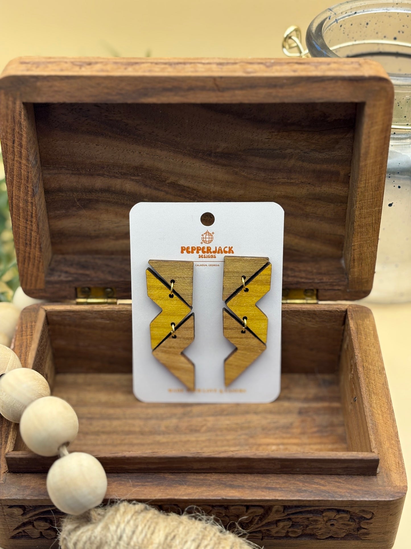 3 Triangle Drop Earrings