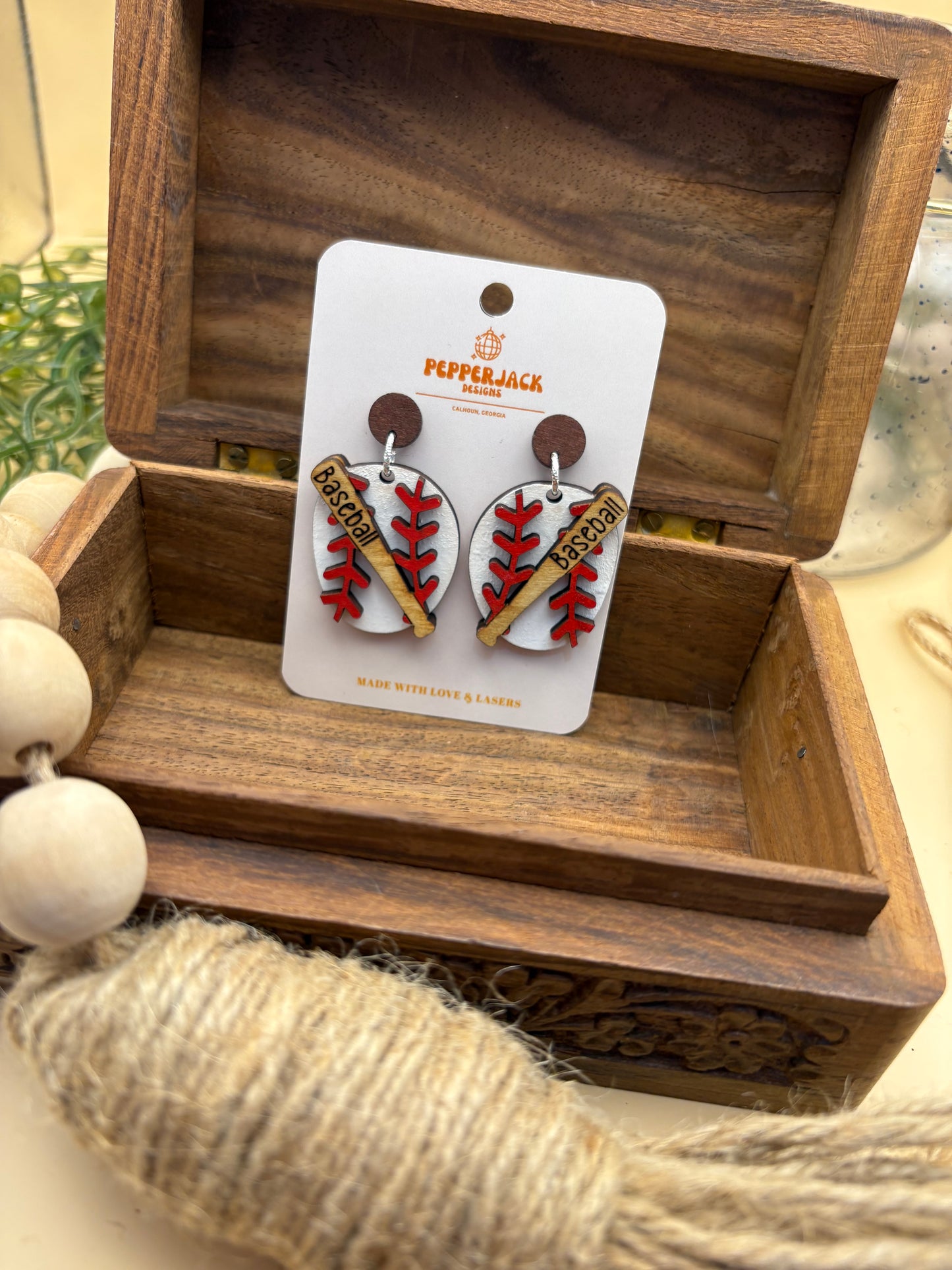 Baseball Bat Earrings
