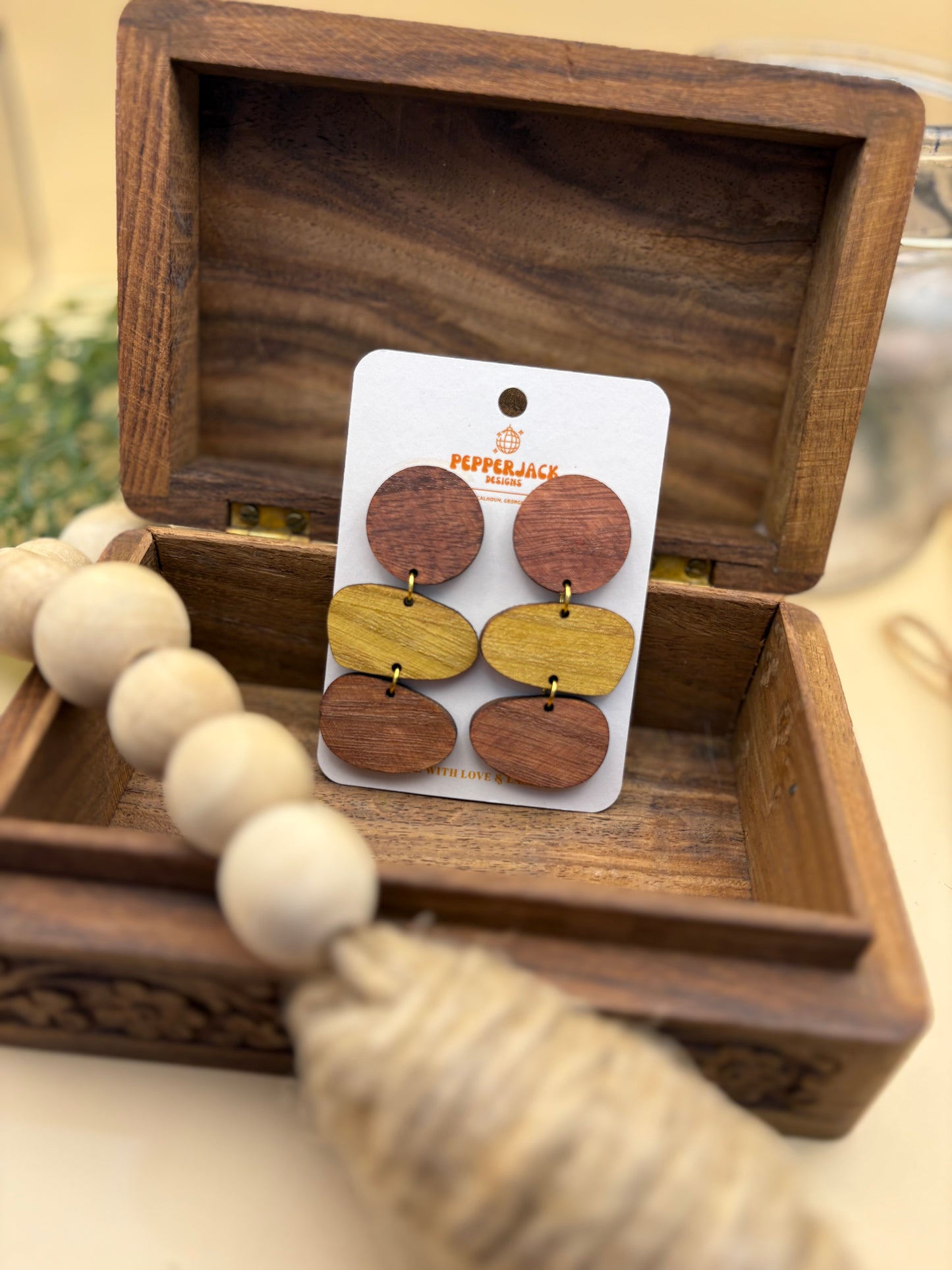 Asymmetrical Circle Drop Earrings
