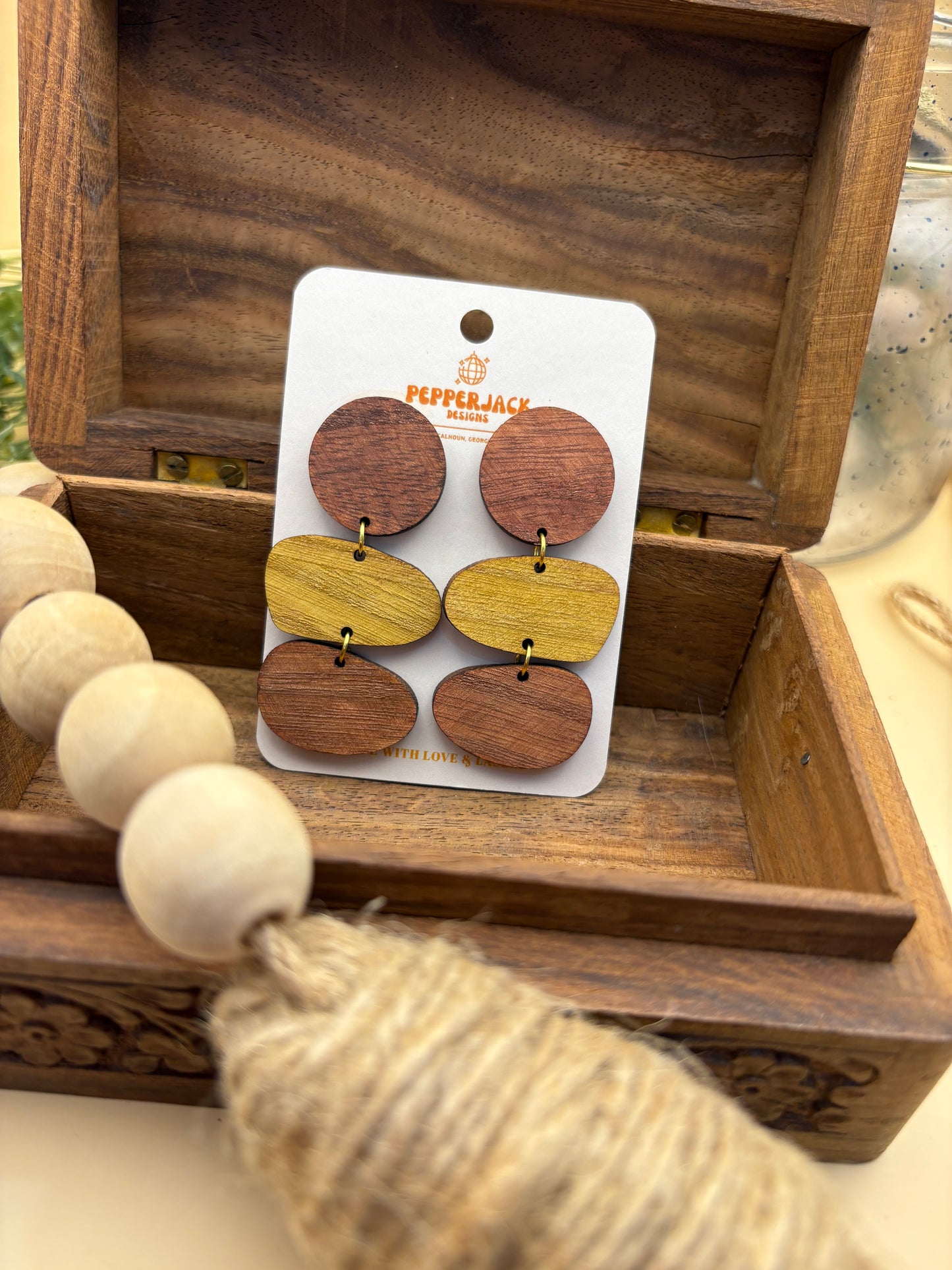 Asymmetrical Circle Drop Earrings