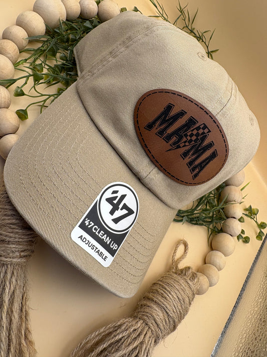 Mama Checkered Lightning Bolt 47 Brand Hat