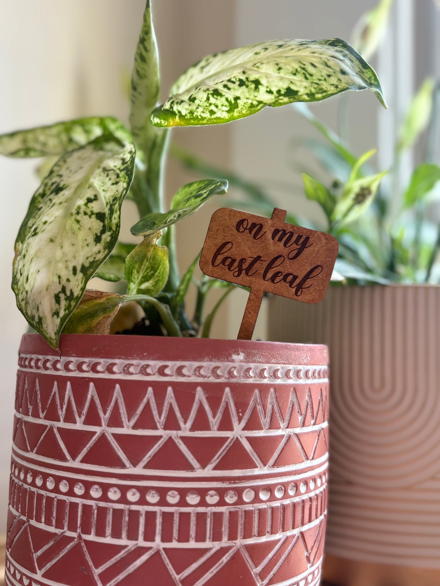 On My Last Leaf Plant Stake