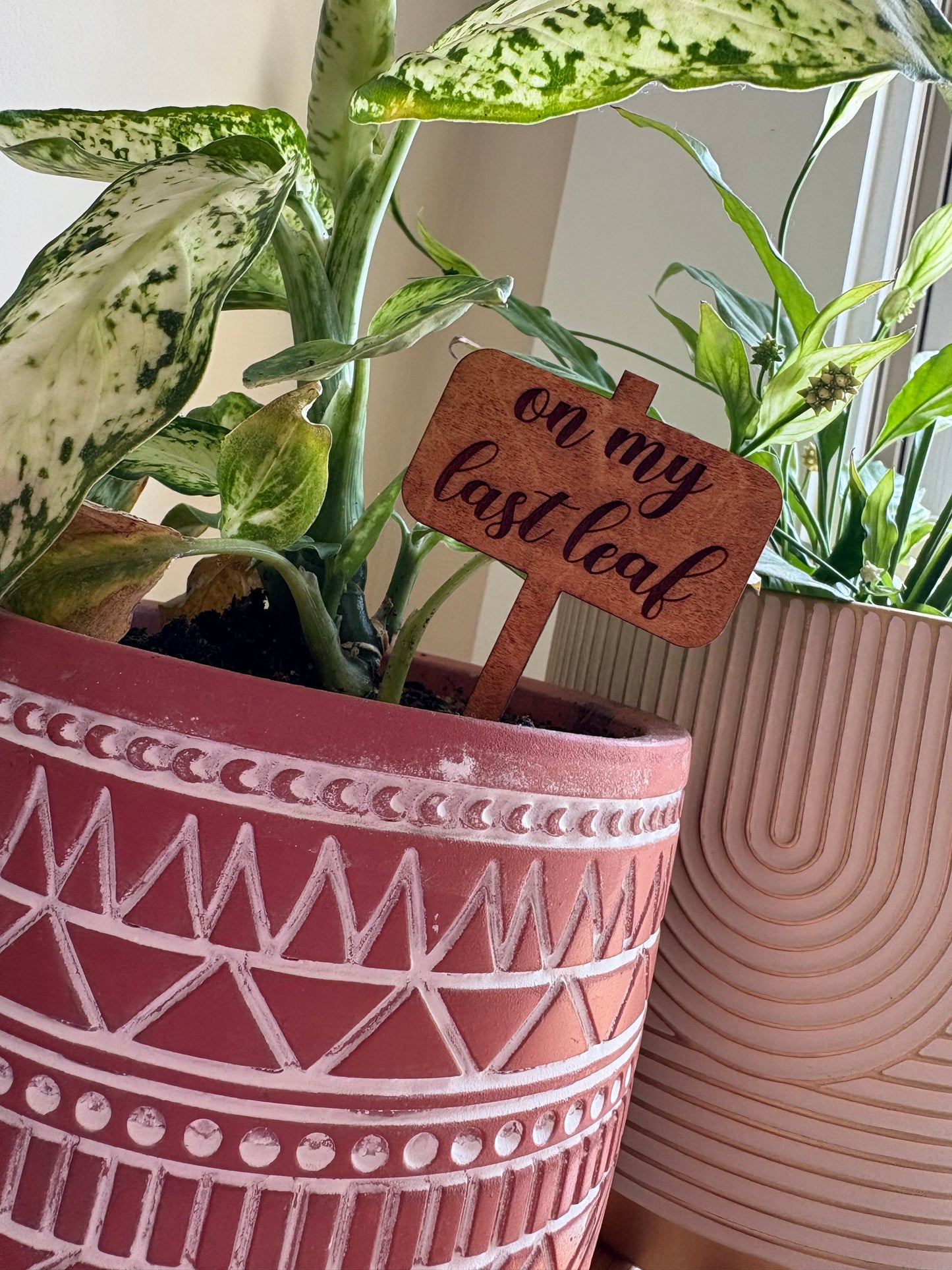 On My Last Leaf Plant Stake