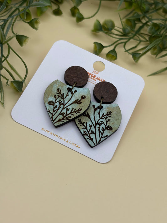 Wildflower Bundle Triangle Drop Hoop Earrings