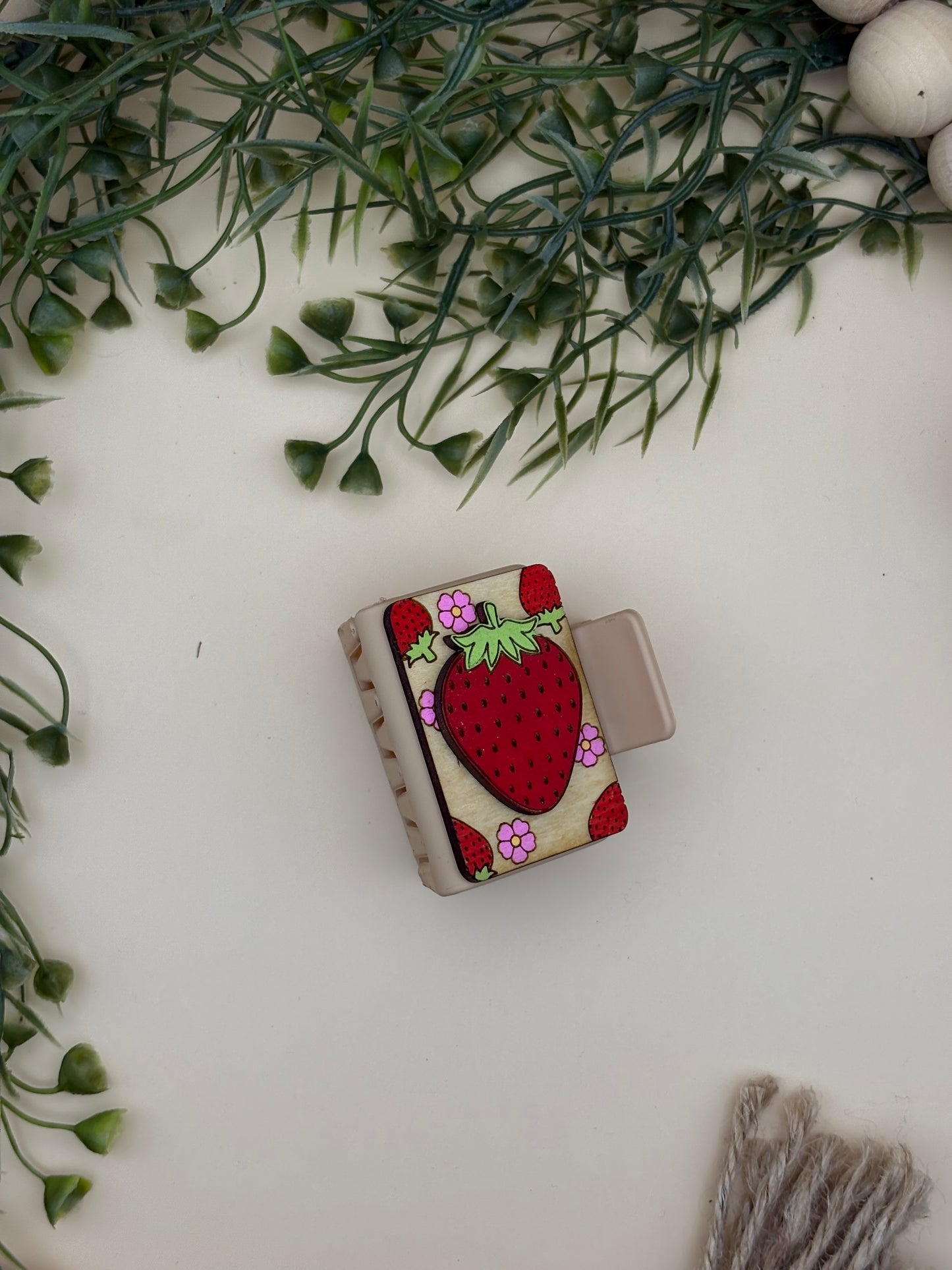 Strawberry Mini Claw Clip