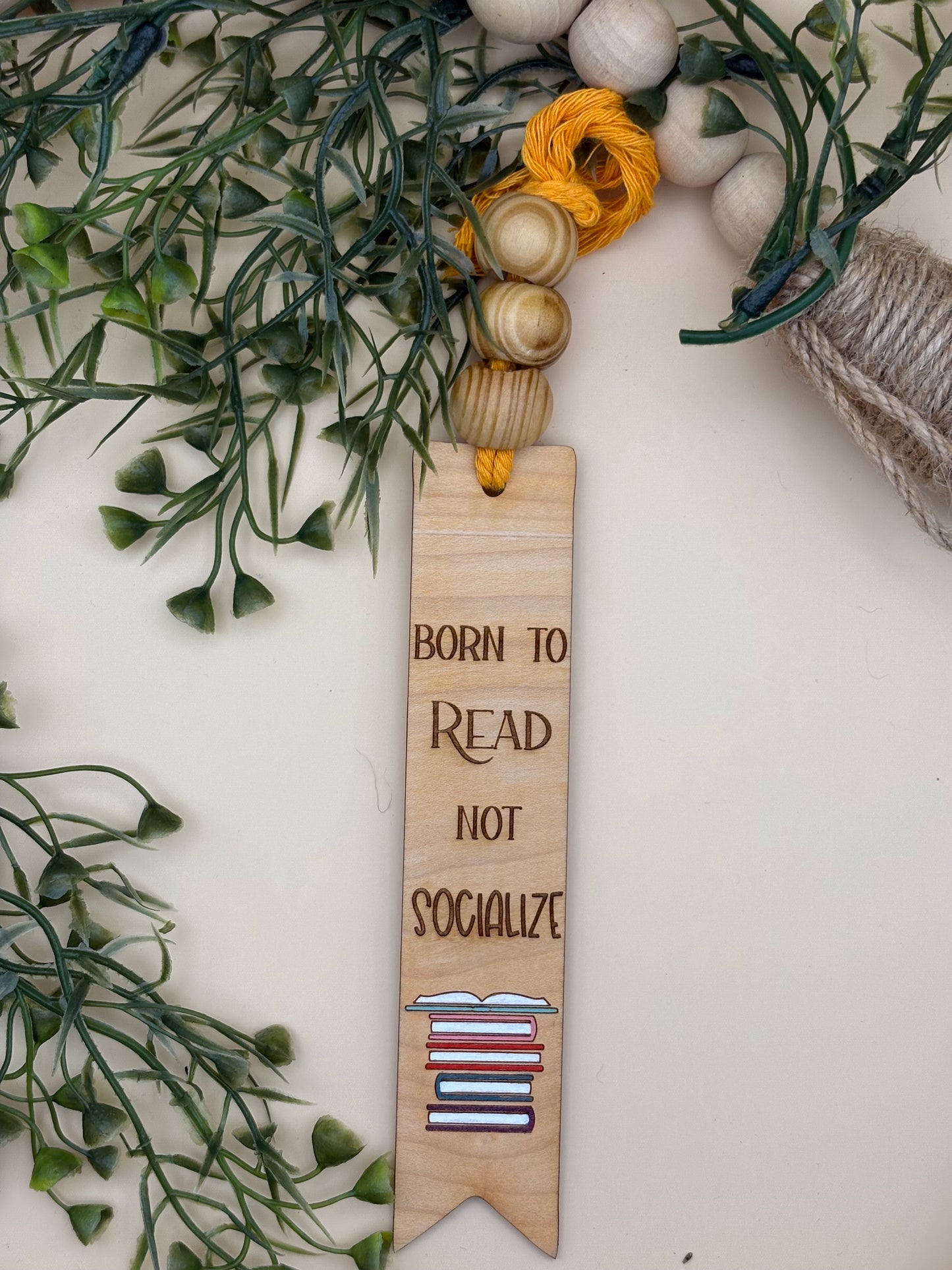 Born To Read Not Socialize Bookmark