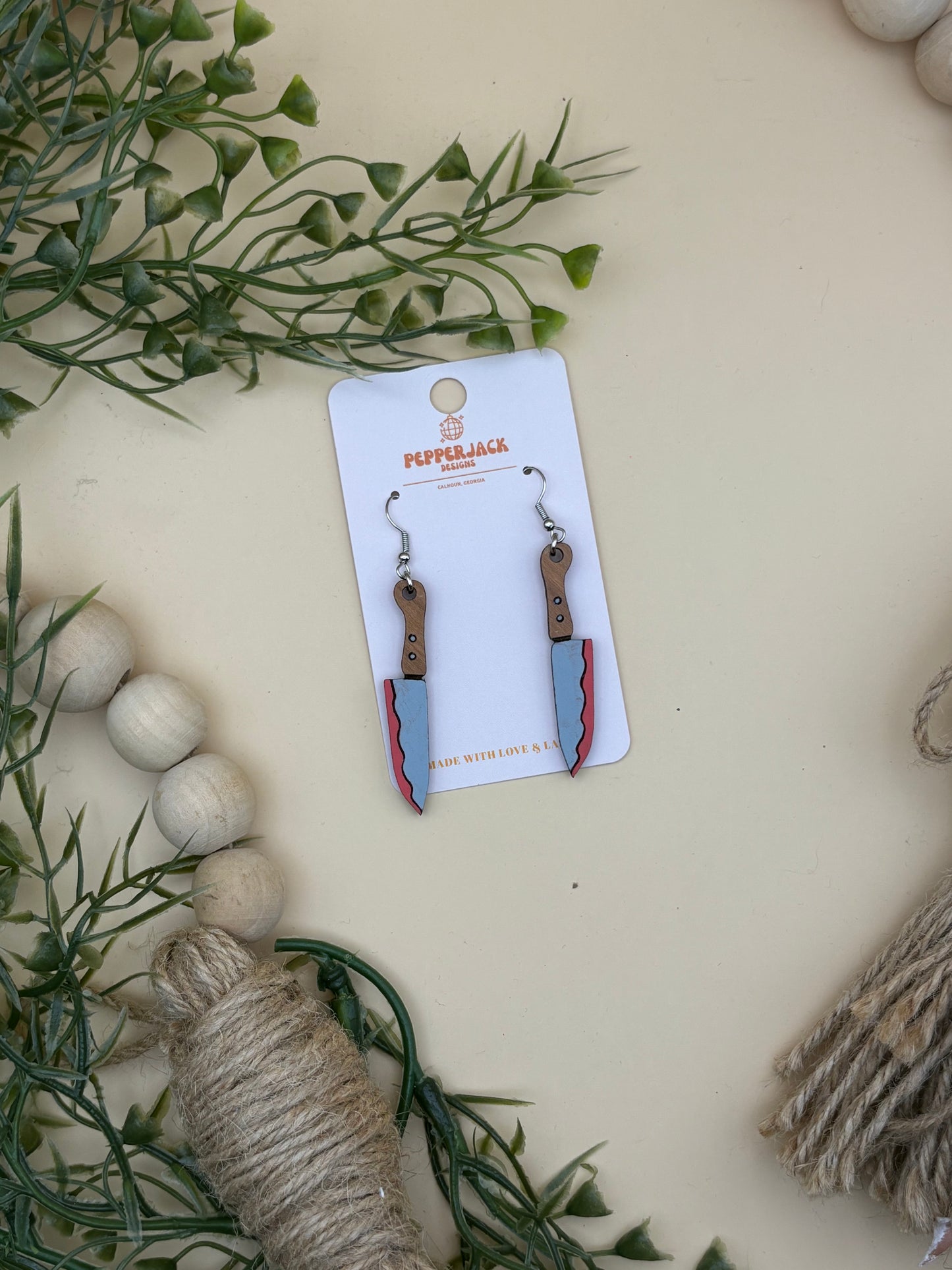 Bloody Knife Earrings