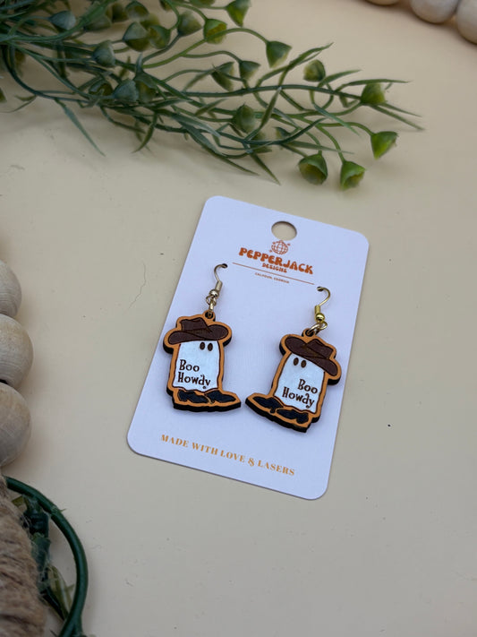 Boo Howdy Ghost Earrings